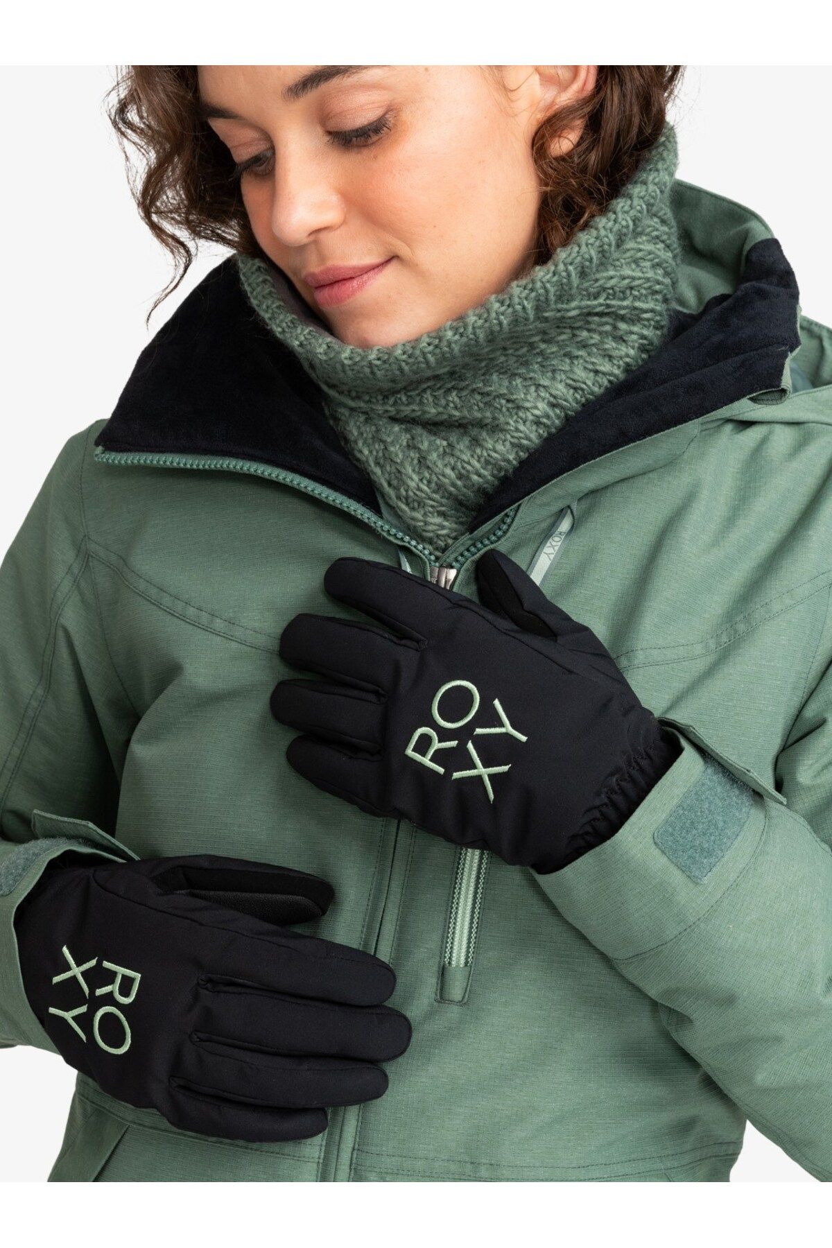 Roxy Kadın Freshfıeld Gloves Anthracite - Solid Eldiven Erjhn03239-kvj0