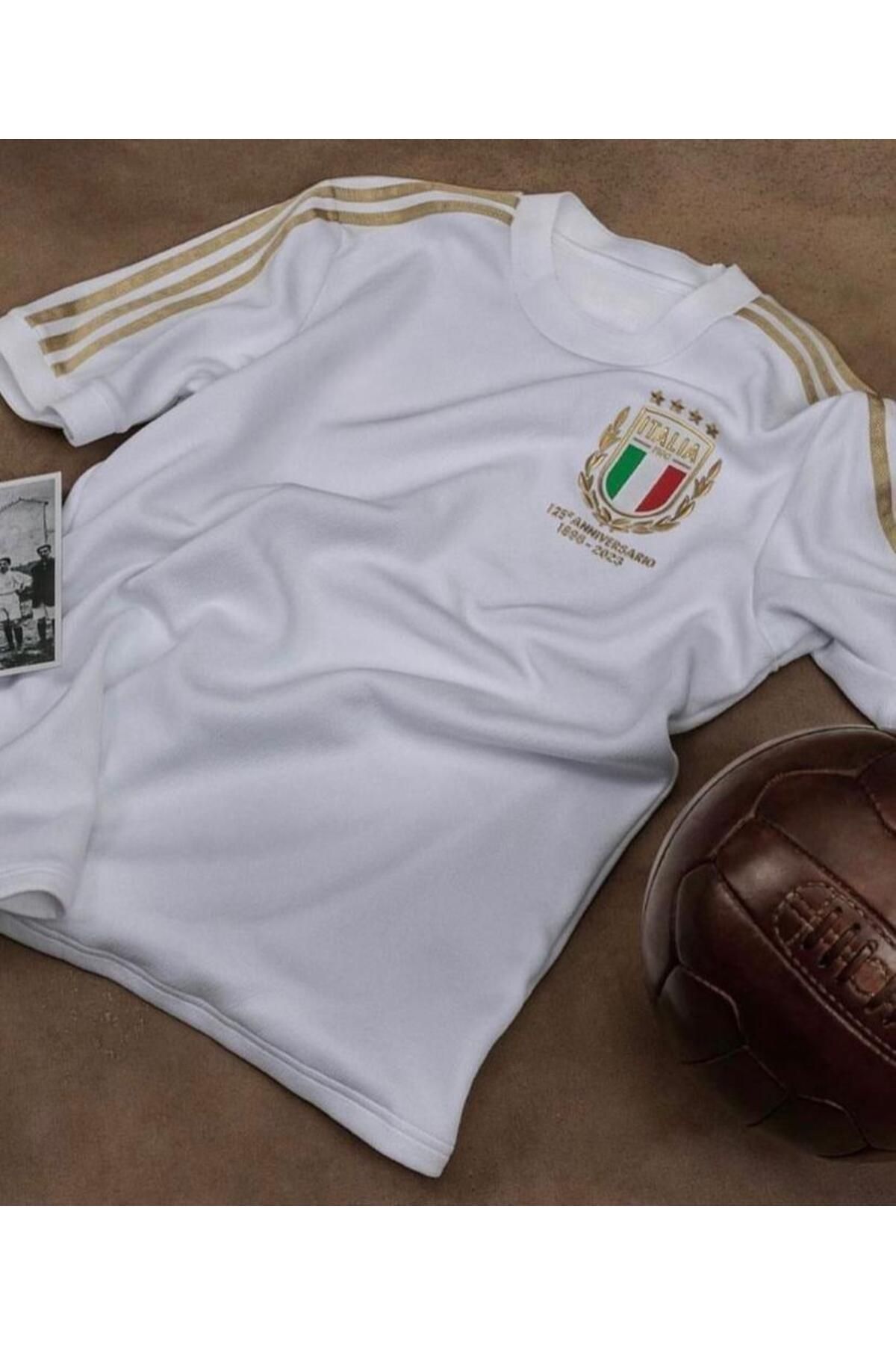 Lion Spor Italya 125.yıl Özel Tasarım Beyaz Forması - 125. Yıl Isimsiz Özel Tasarım Forma