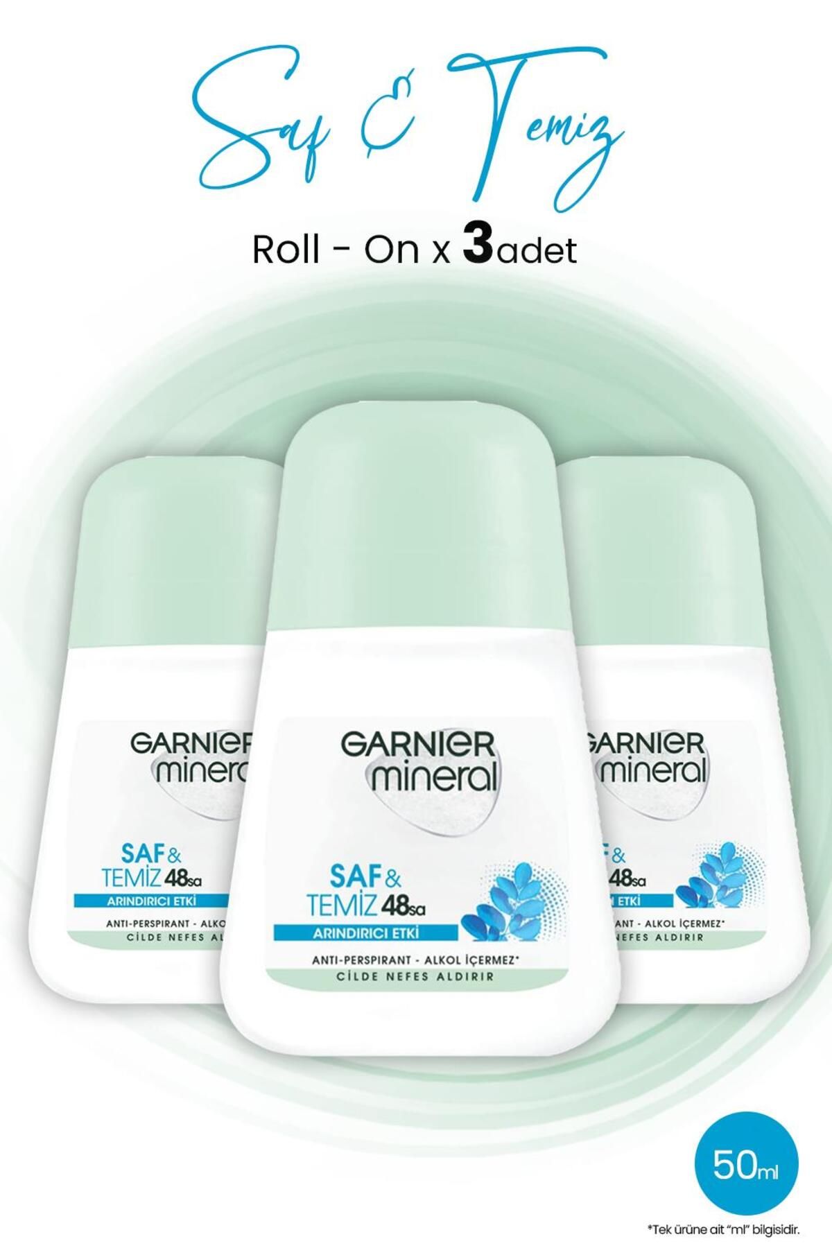 Garnier Mineral Saf Ve Temiz Roll-on Deodorant X 3 Adet
