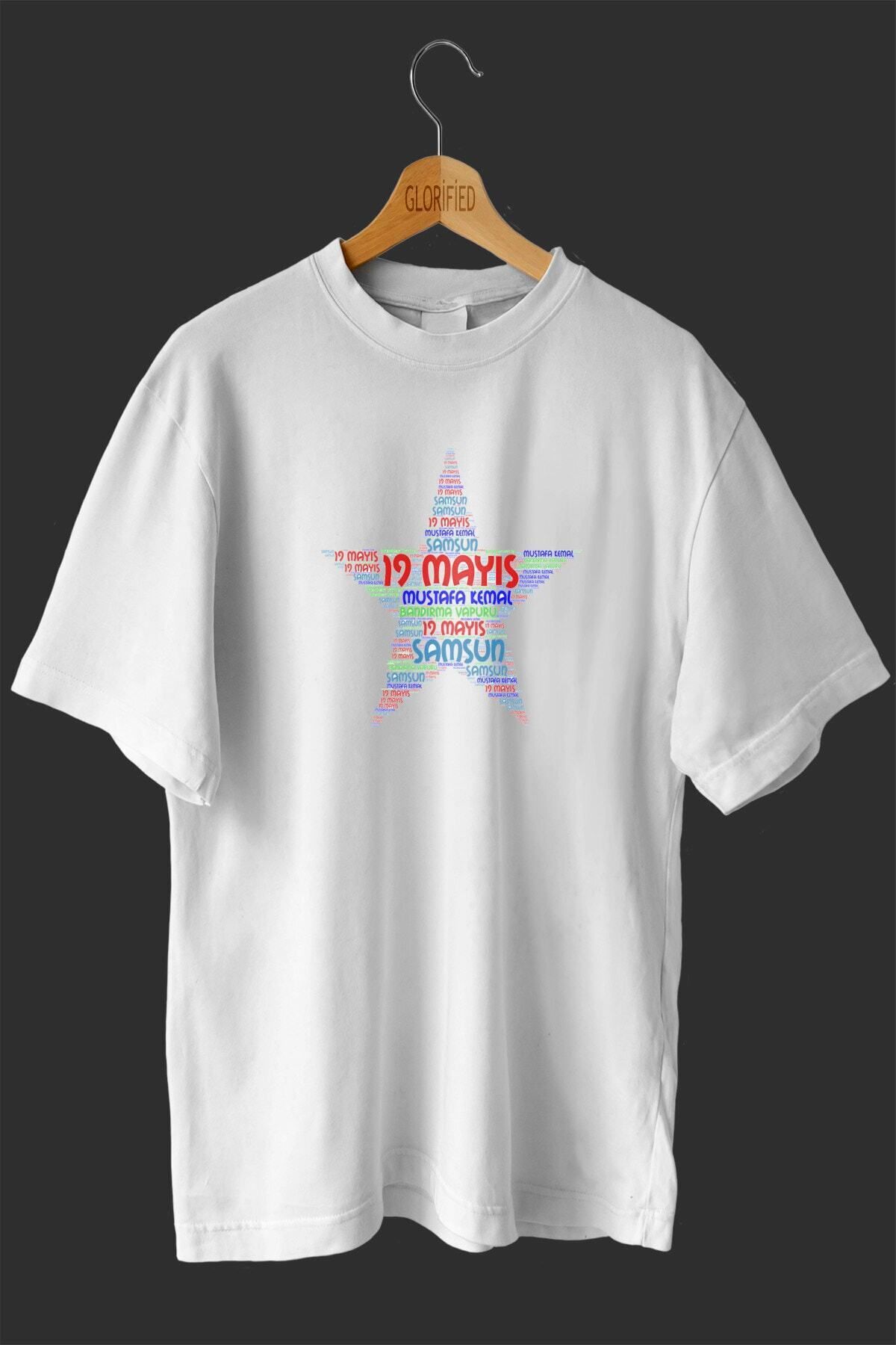 Vordevia 19 Mayıs Gençlik Ve Spor Bayramı Baskılı Oversize T-shirt ( Tişört ) %100 Cotton
