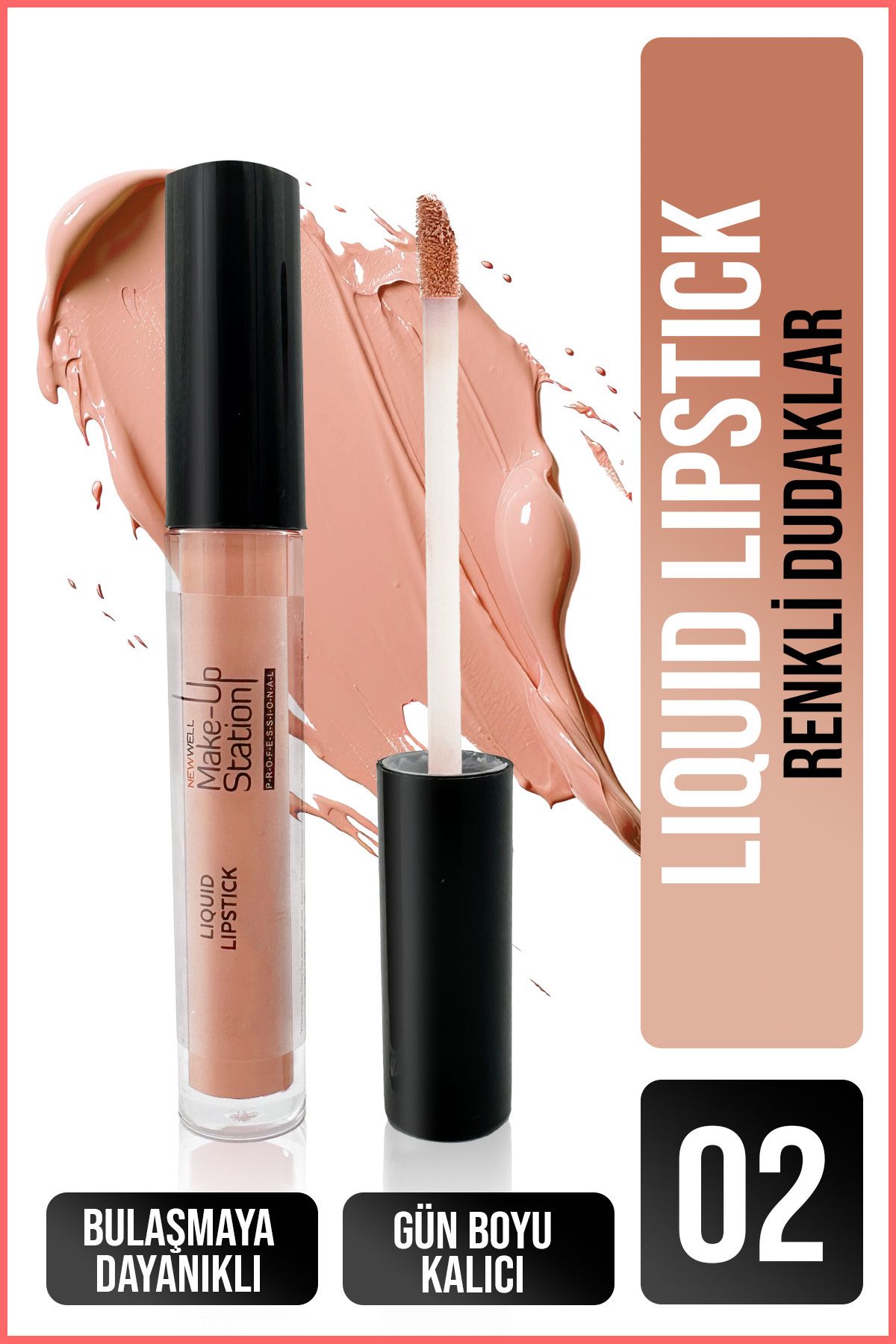New Well Make Up Station Liquid Lipstick 02