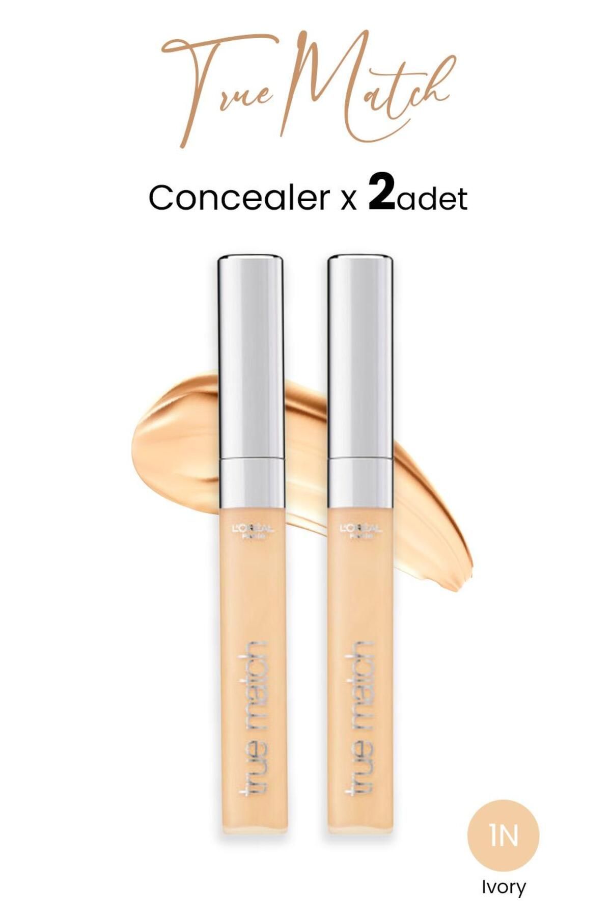 L'Oreal Paris Loreal Paris True Match Concealer 1N Ivory x 2 Adet