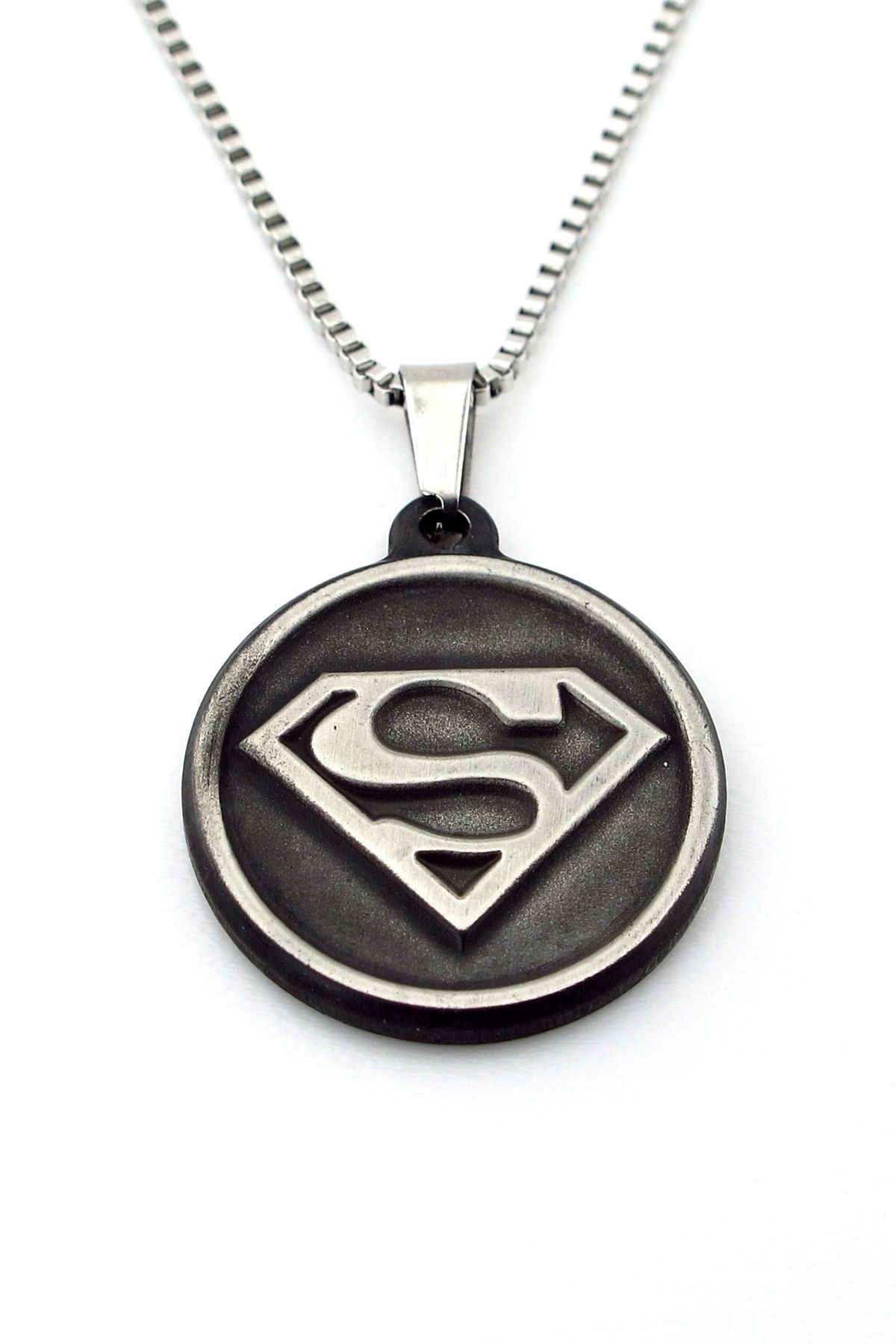 Solfera Superman DC Comics Süper Kahraman Çelik Erkek Kolye Zincir Q0696
