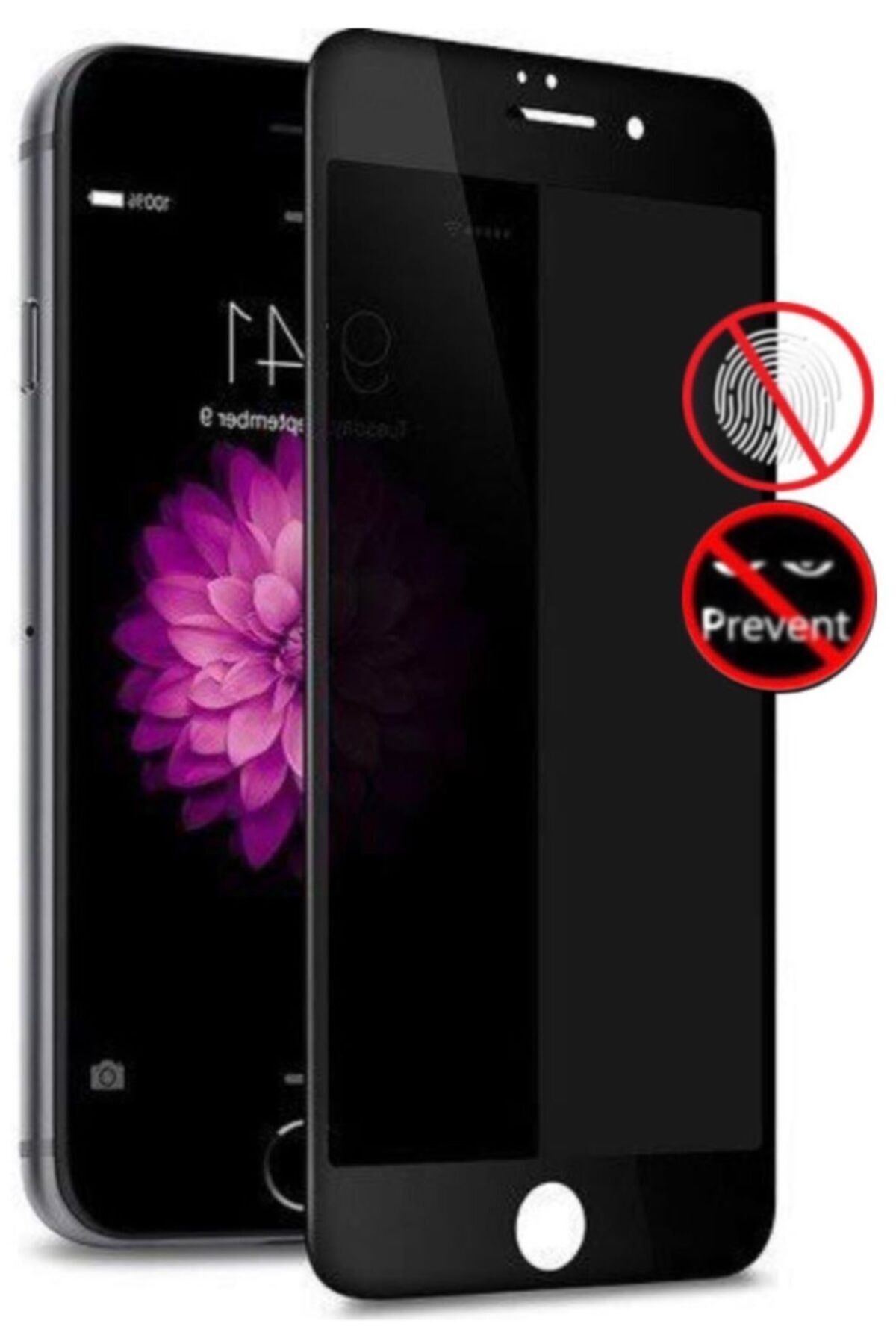 AC Mobile Apple iphone 6 / 6S Plus Hayalet Ekran Koruyucu Seramik Mat Gizli Tam Kaplayan Kırılmaz SİYAH 6G 6S