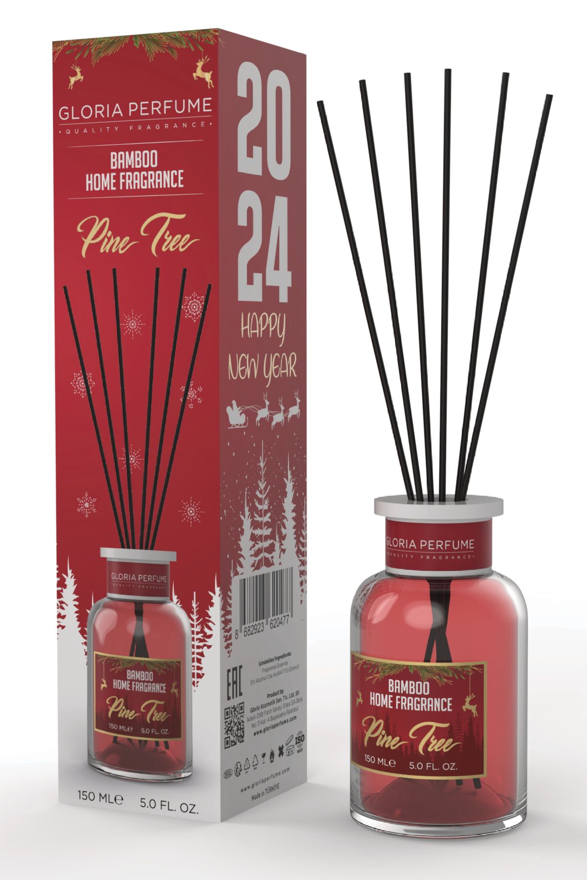Gloria Perfume Yılbaşı Çam Ağacı Bambu Çubuklu Oda Kokusu 150 ml
