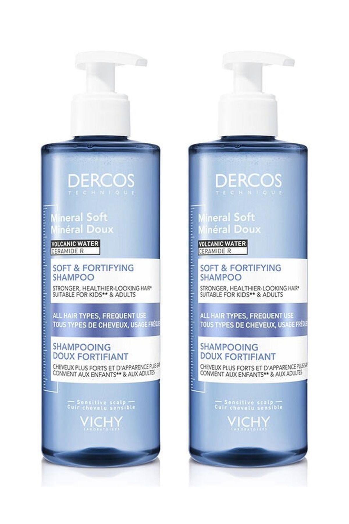 Vichy Dercos Mineral Soft Shampoo 400 ml 2'li