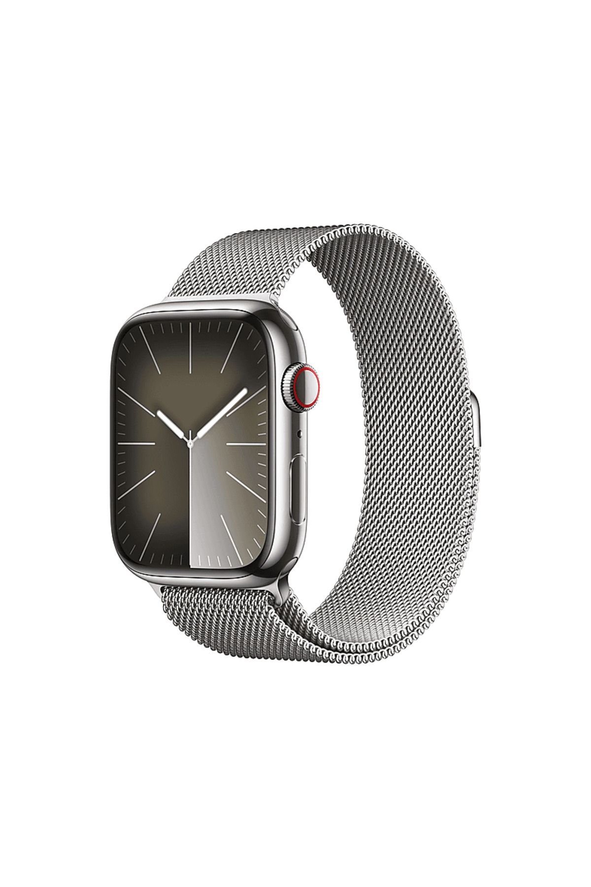 Apple Watch Series 9 GPS + Cellular MRMQ3TU/A 45 mm Gümüş Rengi Paslanmaz Çelik Kasa ve Gümüş Rengi Milan