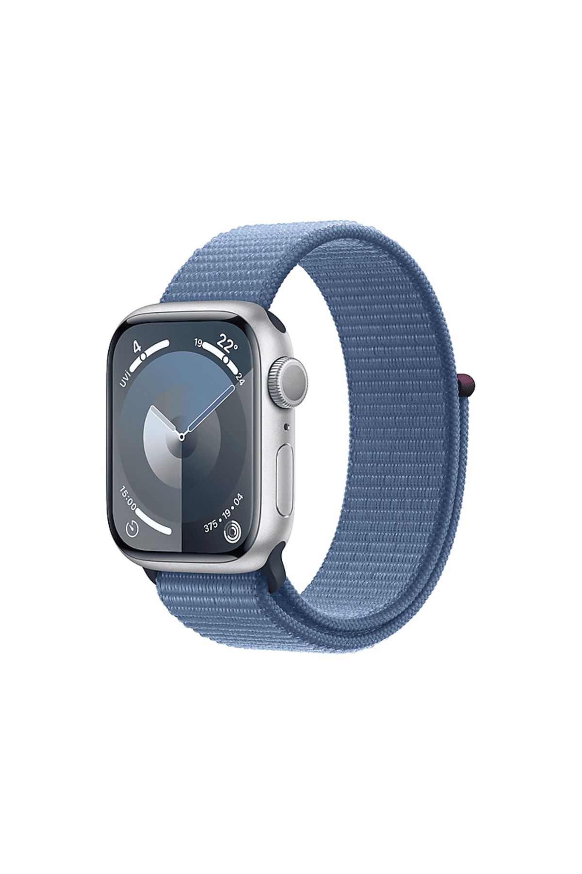 Apple Watch Series 9 GPS MR923TU/A 41 mm Gümüş Rengi Alüminyum Kasa ve Buz Mavisi Spor Loop