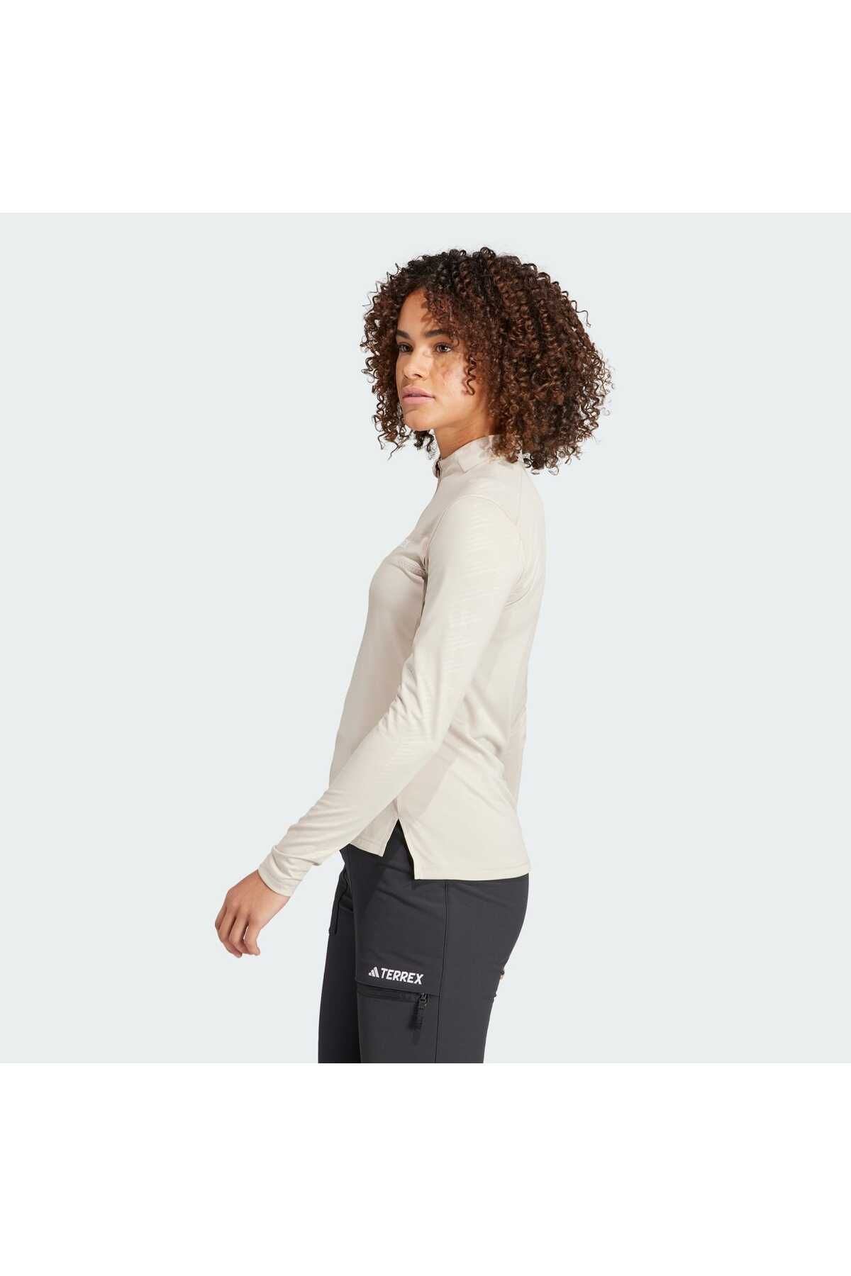 adidas Terrex Multi Kadın Krem Antrenman Sweatshirt (HZ6265)