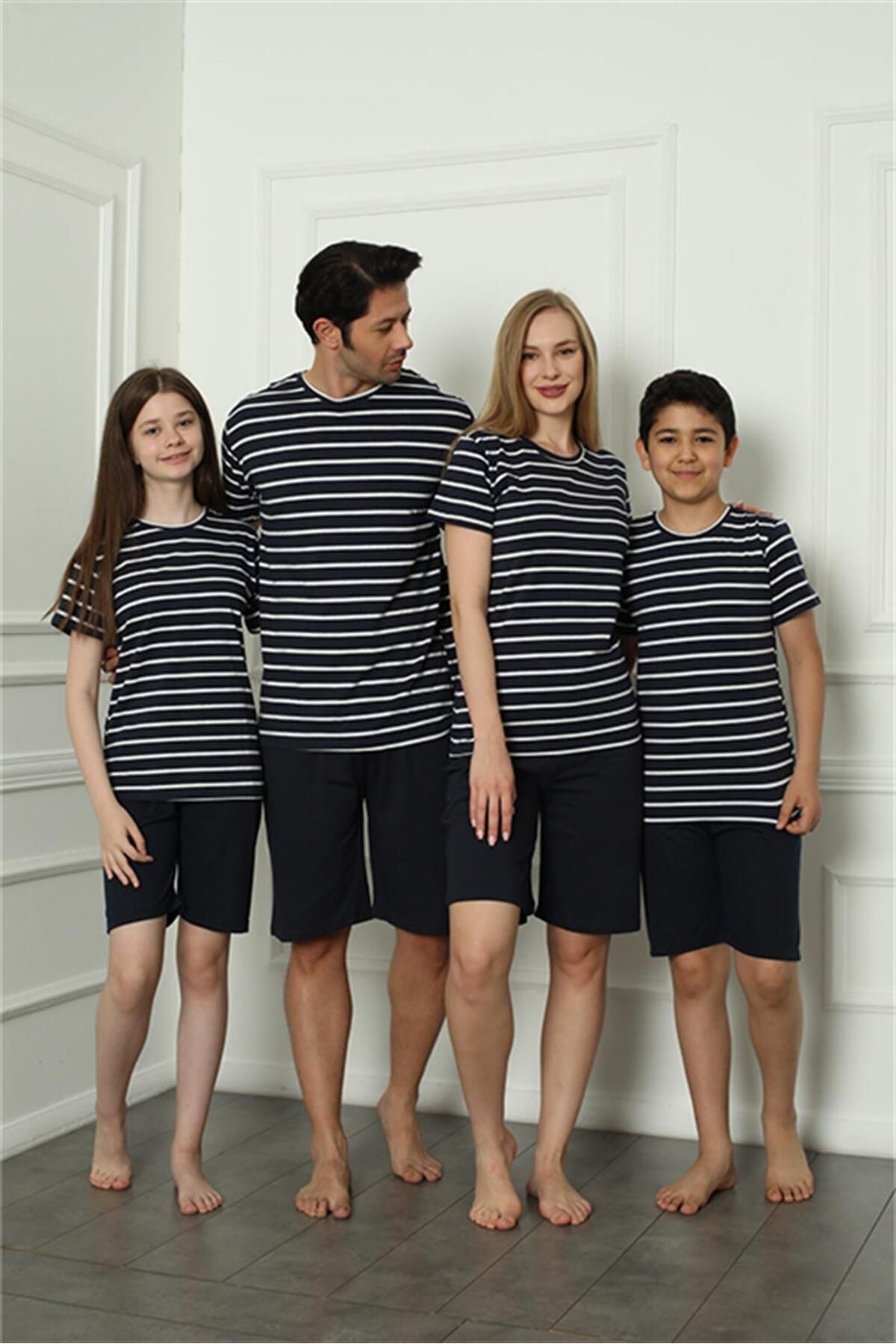 Akbeniz Aile Penye Şortlu Pijama Takım (baba - Oğul ) 50117 Ayrı Ayrı Satılır . Fiyatları Farklıdır