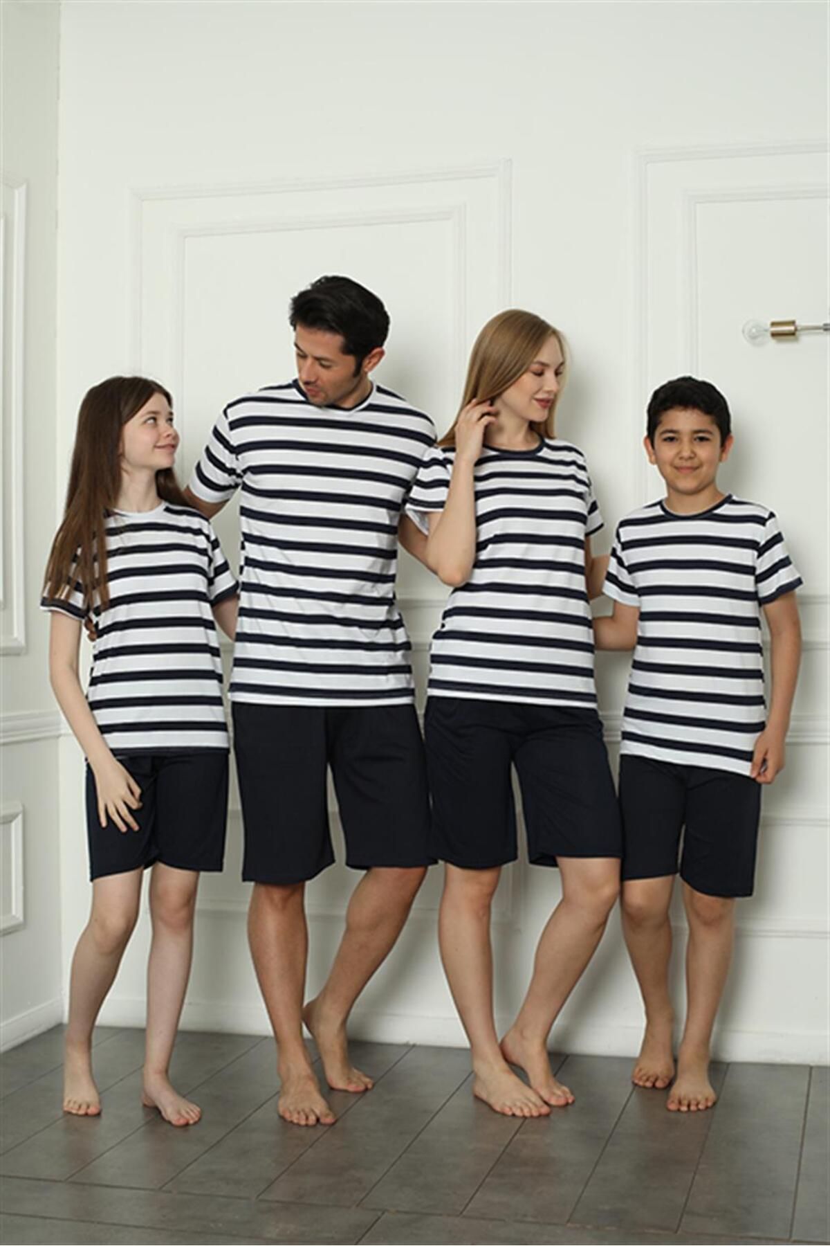 Akbeniz Aile Penye Şortlu Pijama Takım (baba - Oğul ) 50116 Ayrı Ayrı Satılır . Fiyatları Farklıdır