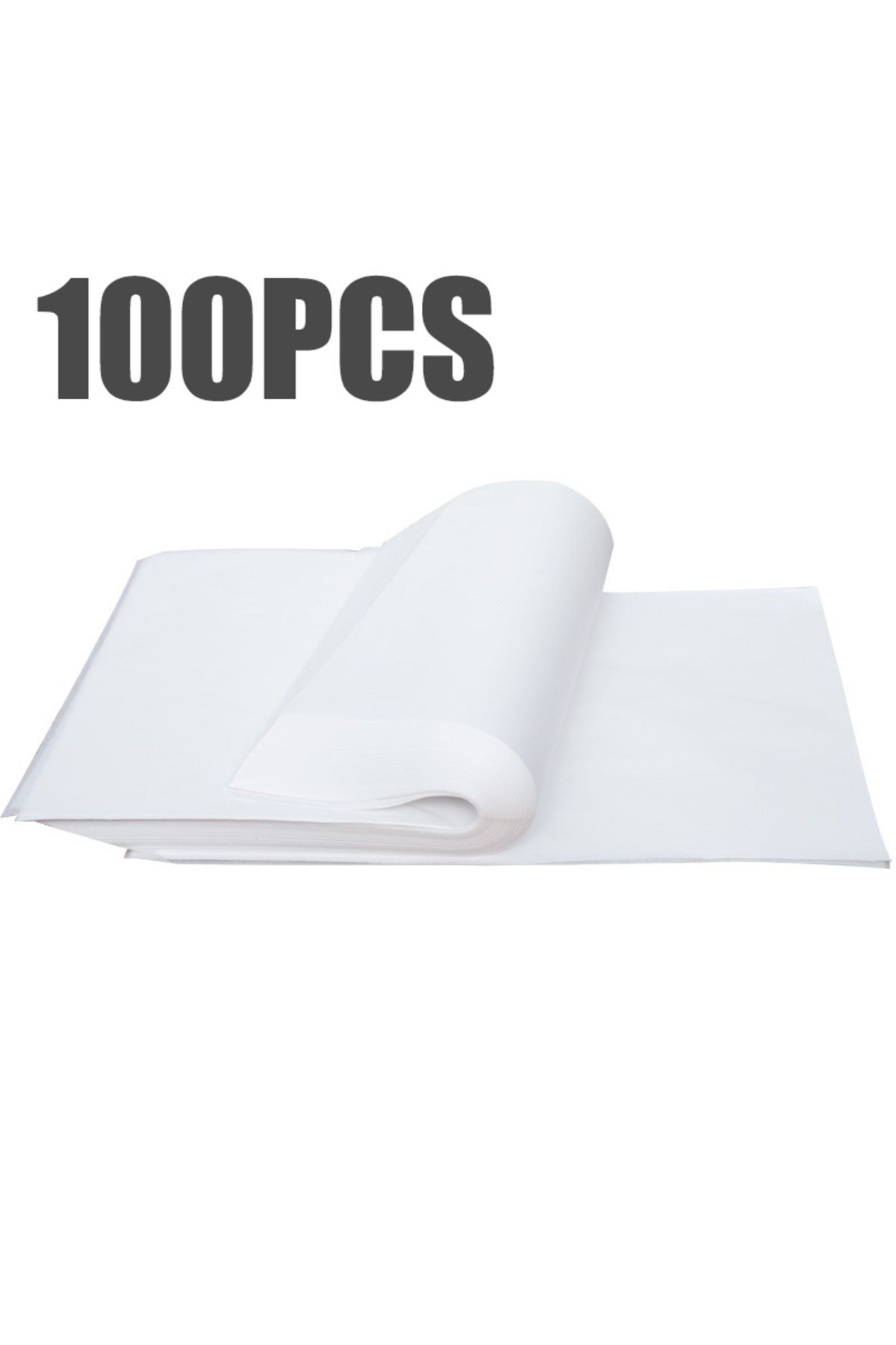 BossPack Beyaz Pelur Kâğıt (40X60 CM) Hediye Paketleme Kağıdı (100 ADET)