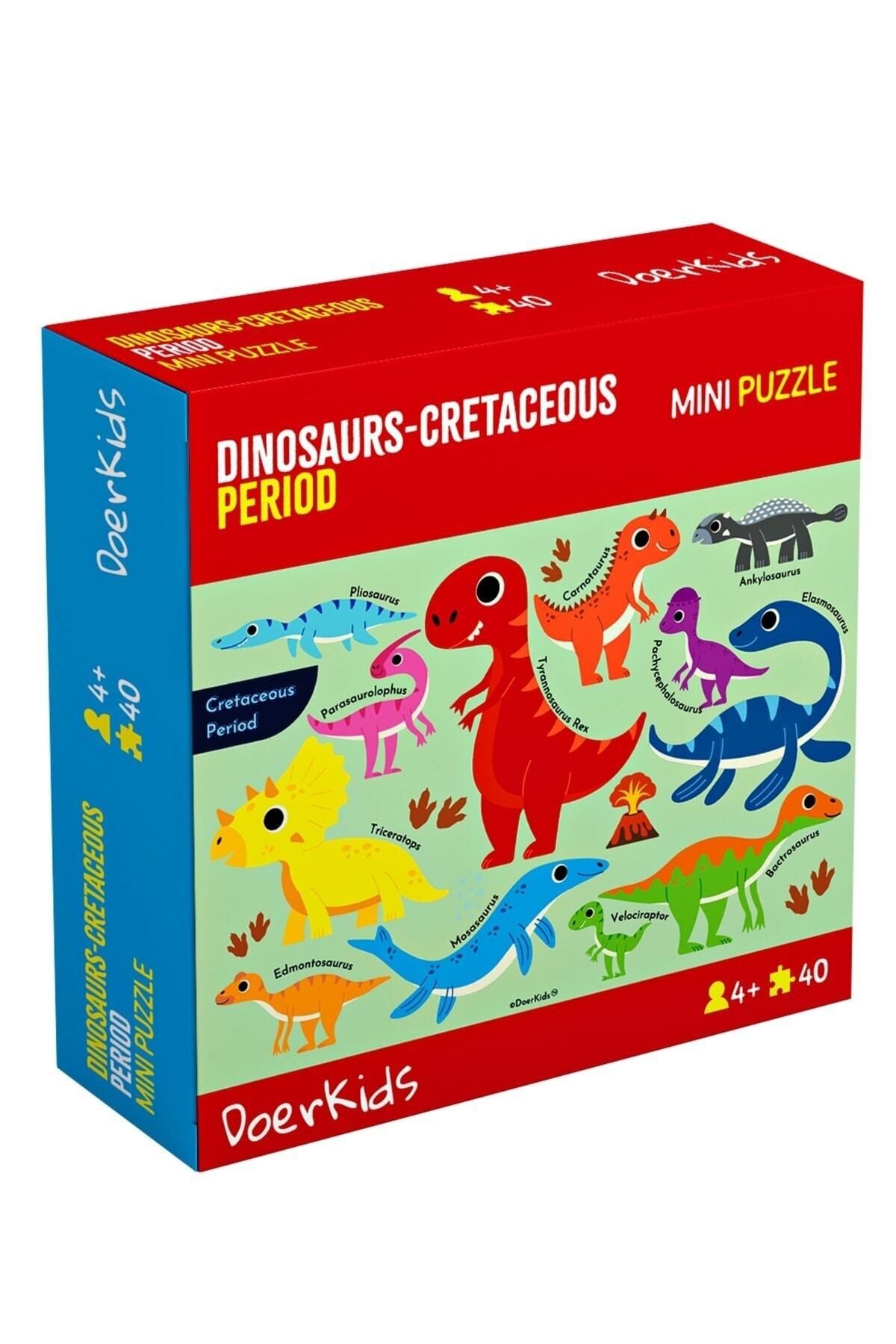 DoerKids Dinozorlar-cretaceous Dönemi Mini Puzzle | 40 Parça | 4 Yaş