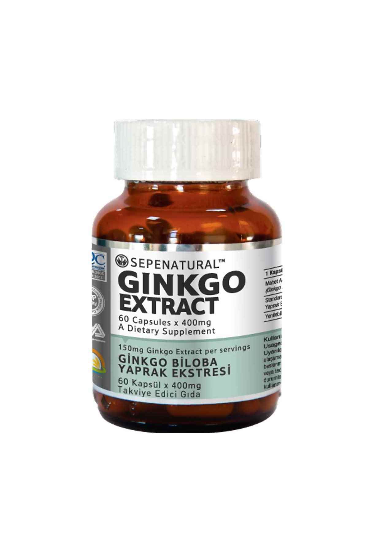 Sepe Natural Ginkgo Biloba Extract 60 Kapsül Ginko Ekstrakt Ekstresi