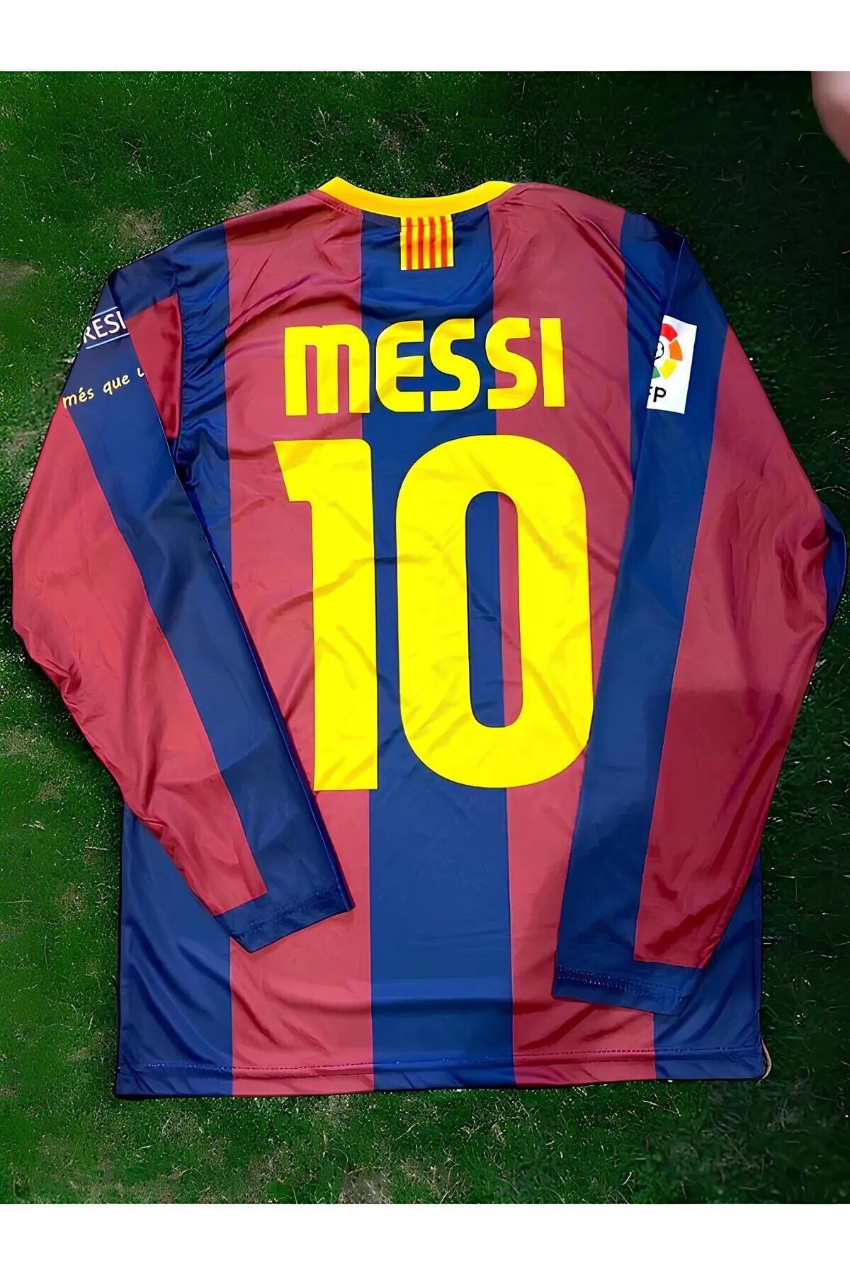 gökmenspor Barcelona Messi 2011 Sezon Yetişkin Uzun Kol Şampiyonlar Ligi Forması
