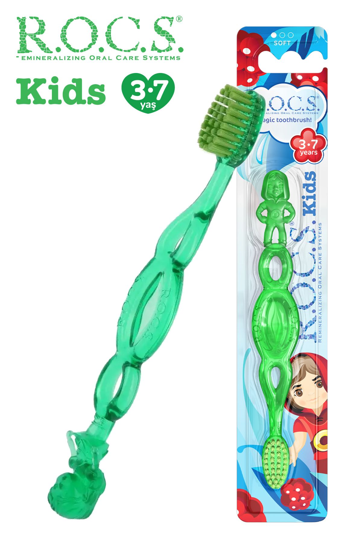 R.O.C.S. Rocs Kıds 3-7 Yaş Diş Fırçası - Yeşil Renk
