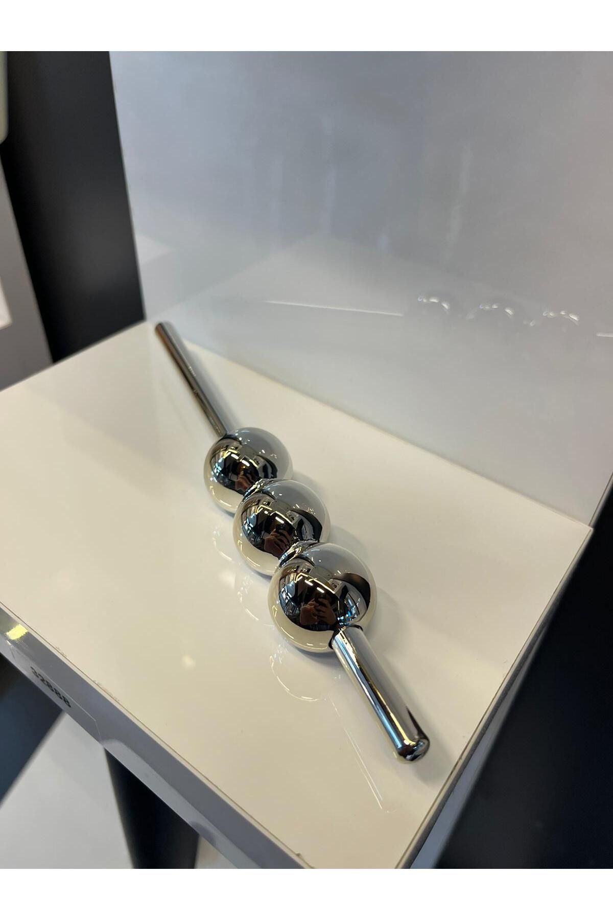 Emaks Petra Düz Metal Kulp 32mm Krom Dolap Kapak Tv Ünite Modern Çekmece Mobilya Kulbu Gümüş