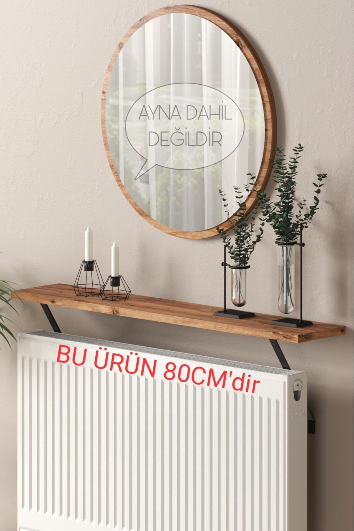 TALAŞTOZUM Atlantik Çam Petek Üstü Tak Çıkar Raf (duvar Montajsız) 80 Cm.