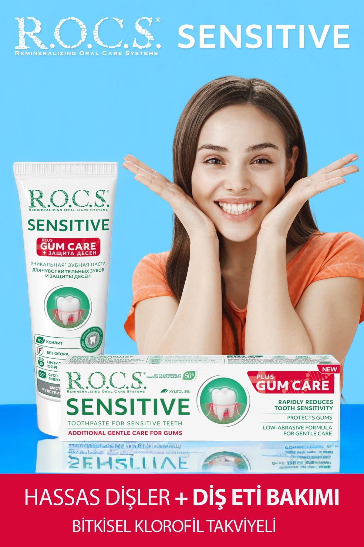 R.O.C.S. R.O.C.S. Sensitive Artı Diş Eti Bakımı Klorofilli Diş Macunu – 94gr