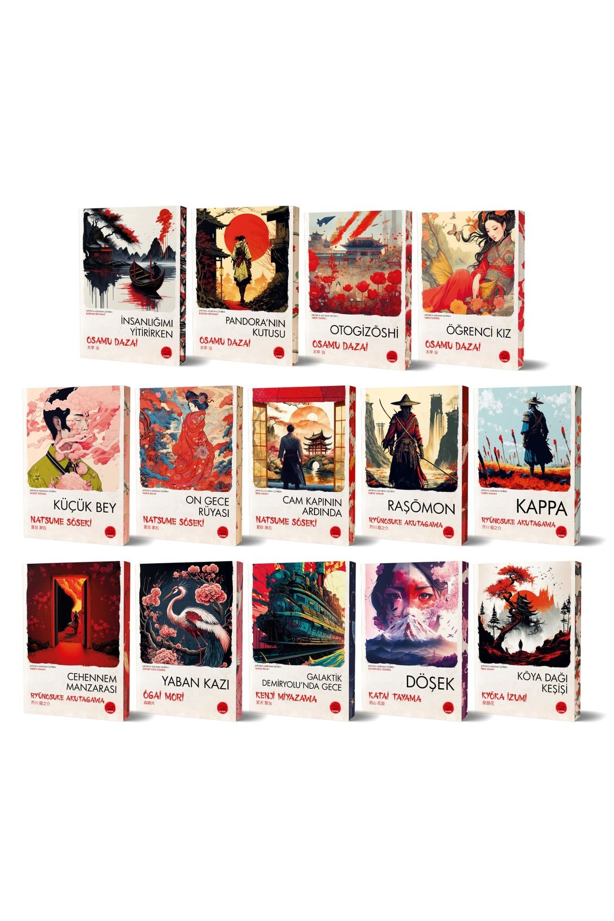 Dokuz Yayınları Tüm Japon Klasikleri Her Kitaba Kartpostal Hediyeli 14 Kitap Set