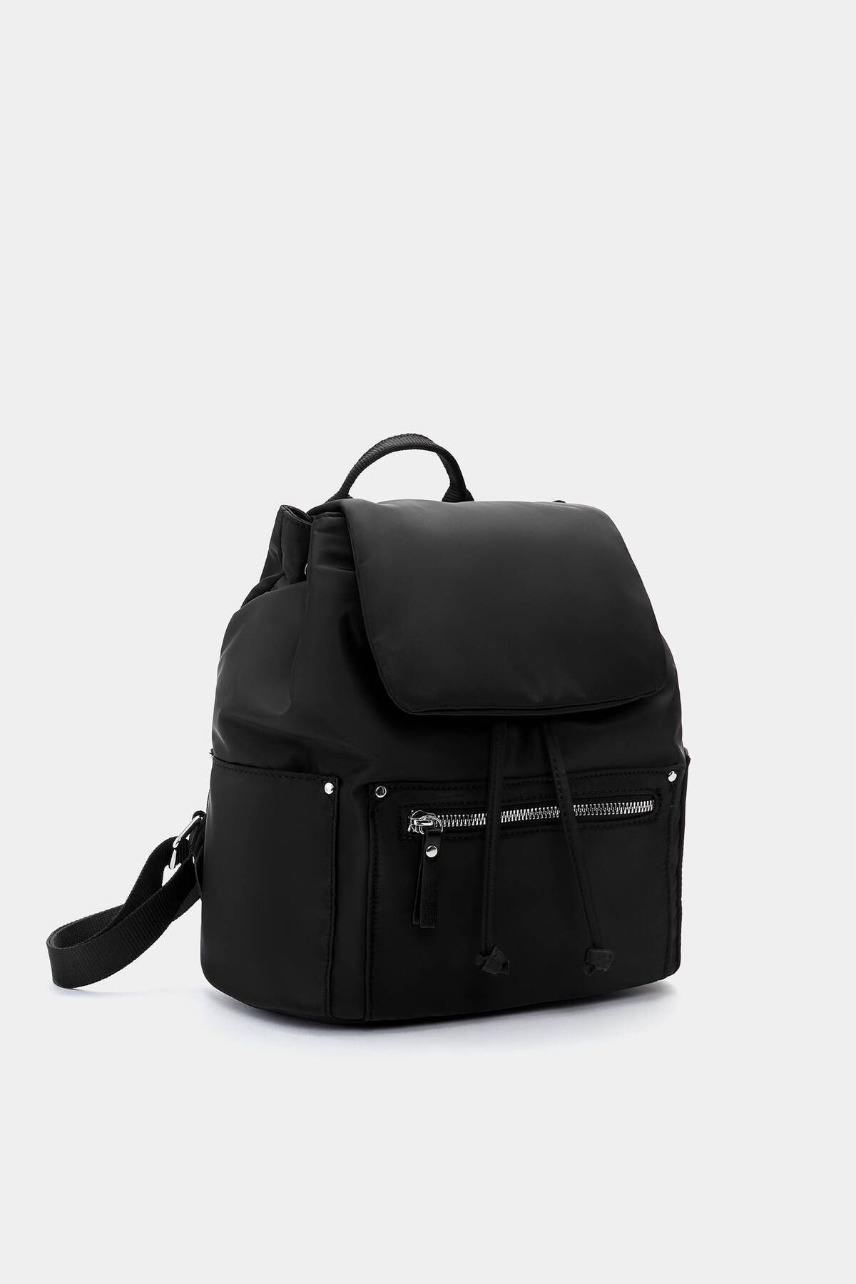 Pull & Bear Kapaklı naylon görünümlü sırt çantası