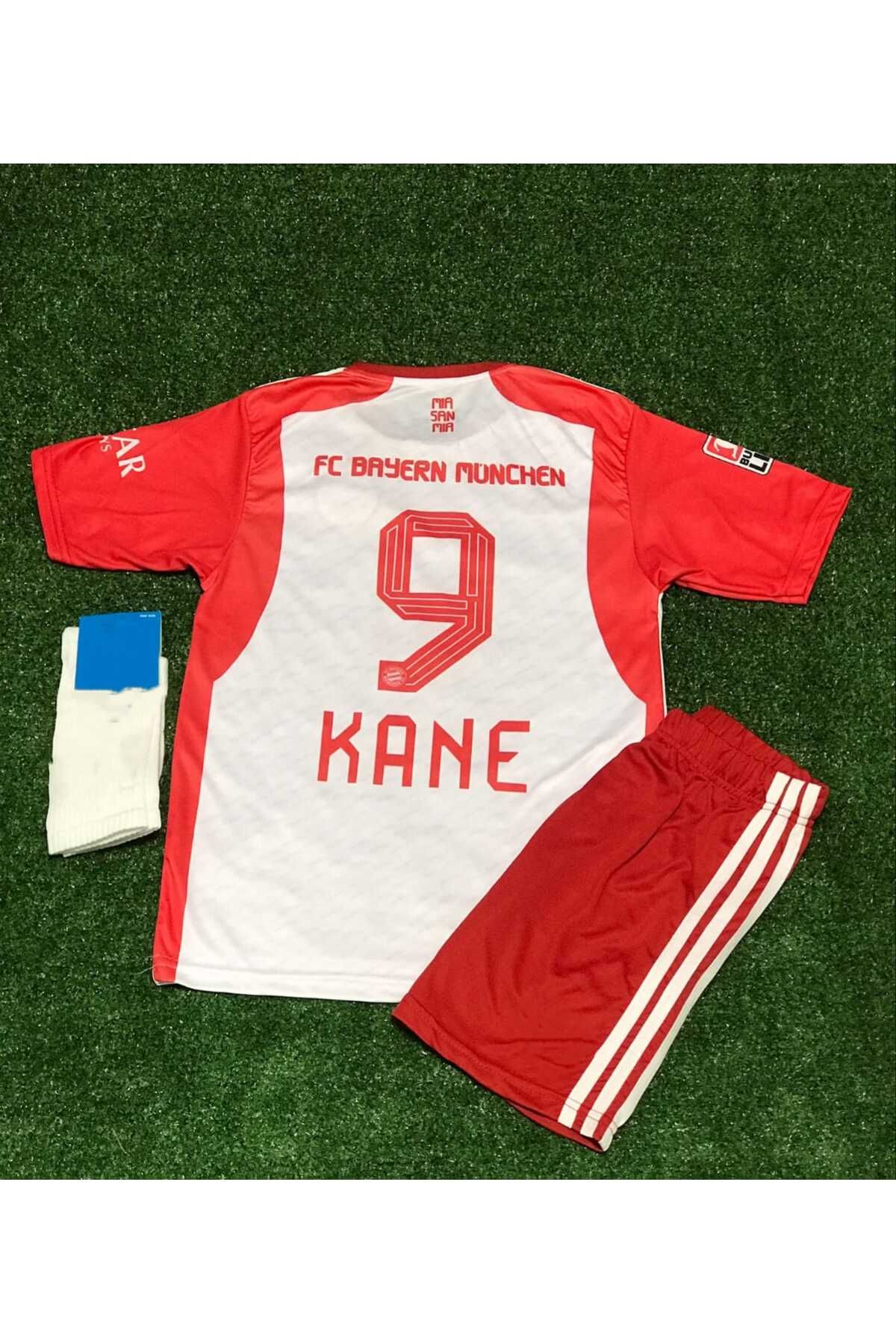 BYSPORTAKUS Bayern Münih 2023/24 Yeni Sezon Harry Kane Çocuk Forması Şort Çorap 3'lü Set
