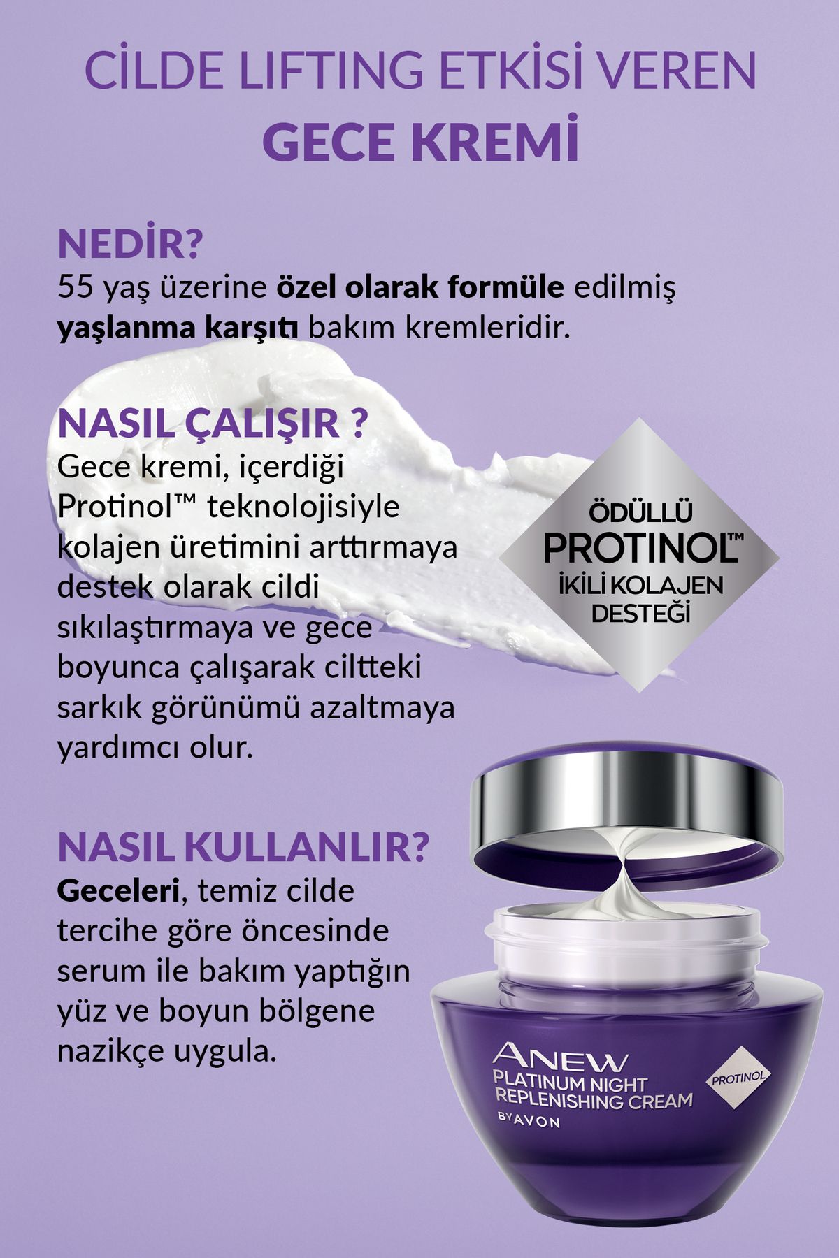 Avon Anew Platinum Gece Yüz Kremi 50 Ml.