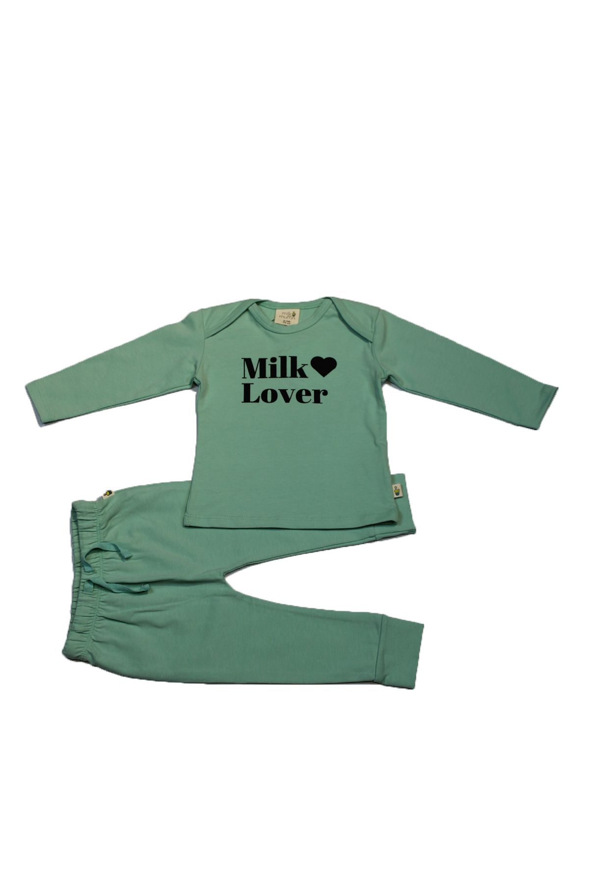 Milk & Muffin Mint Yeşili Organik Bebek Alt Ve Üst Takım