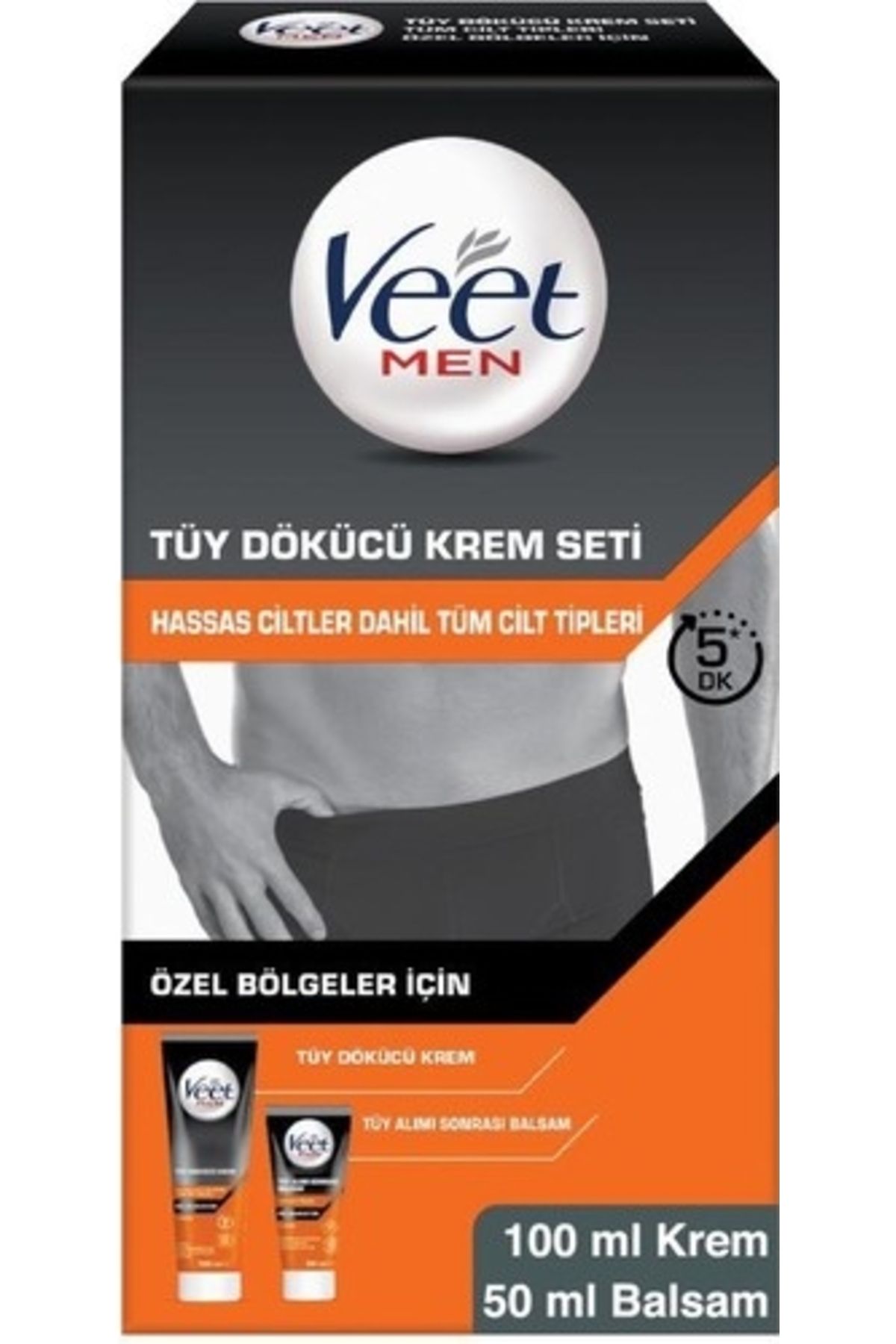 Veet Erkek Özel Bölgeler İçin Tüy Dökücü Krem Seti 100+50 ml -