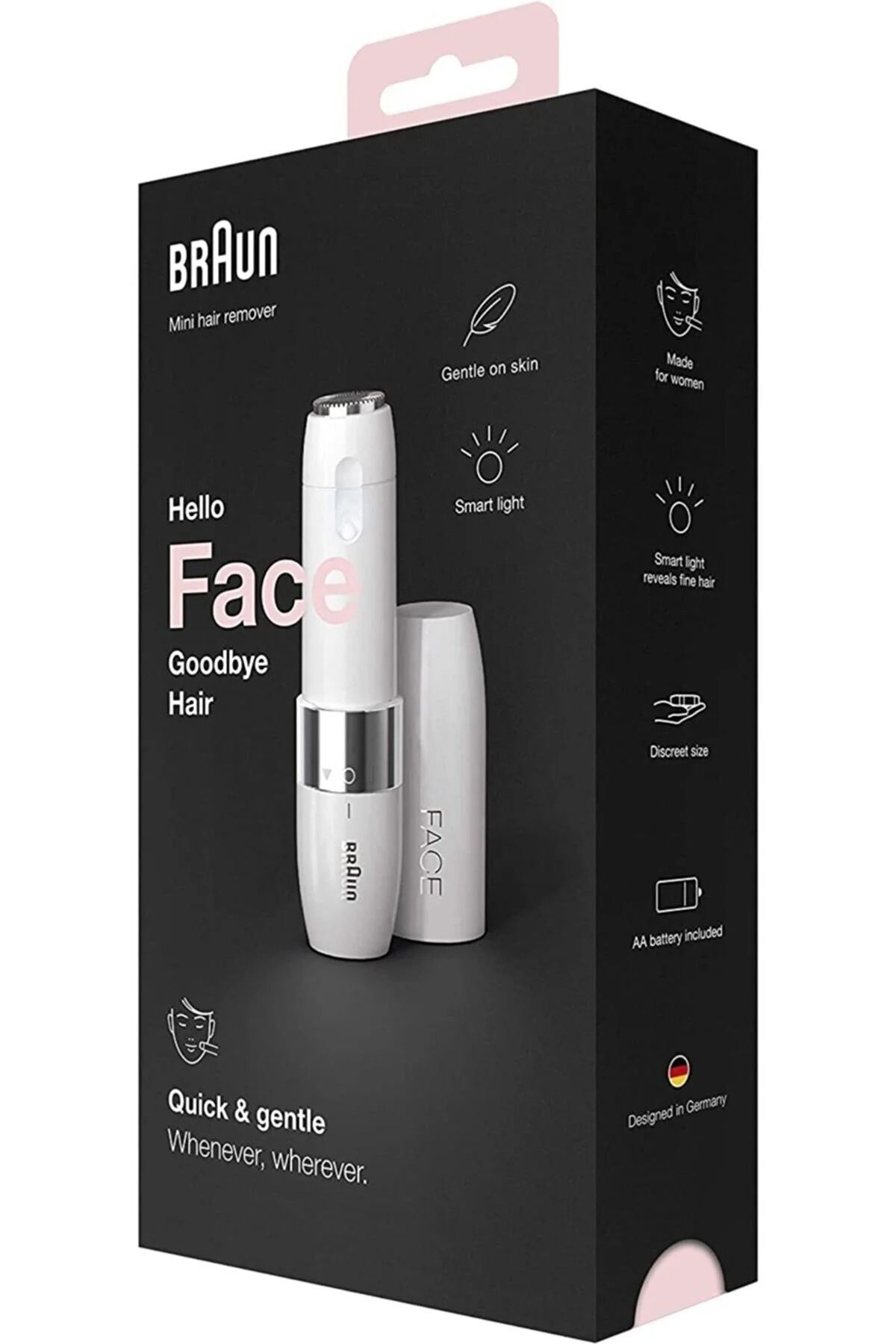 Braun FACE Mini Tüy Alma Cihazı Yüz, yanak, dudak ve çene Beyaz
