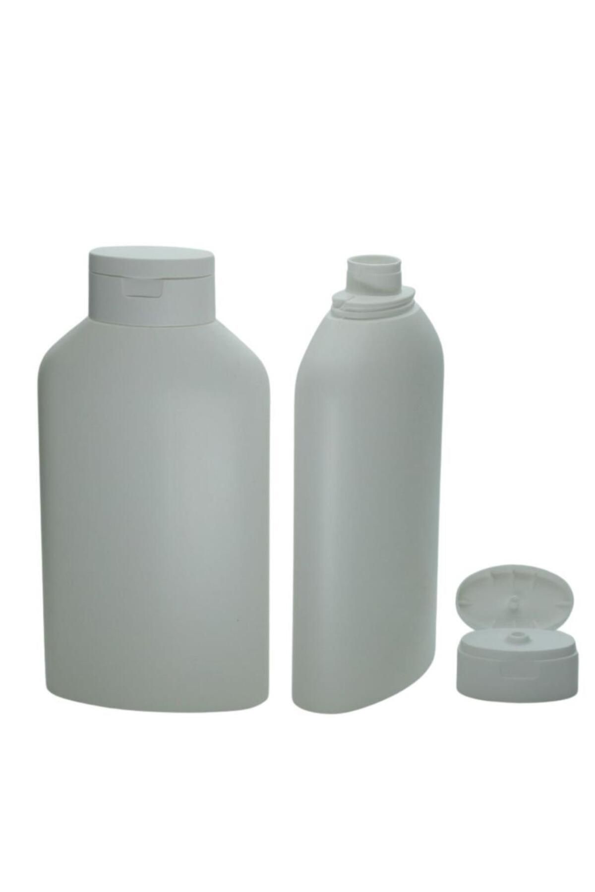 elito Beyaz Plastik Geniş Şampuan Duş Jeli Şişesi 400 ml 20 Adet