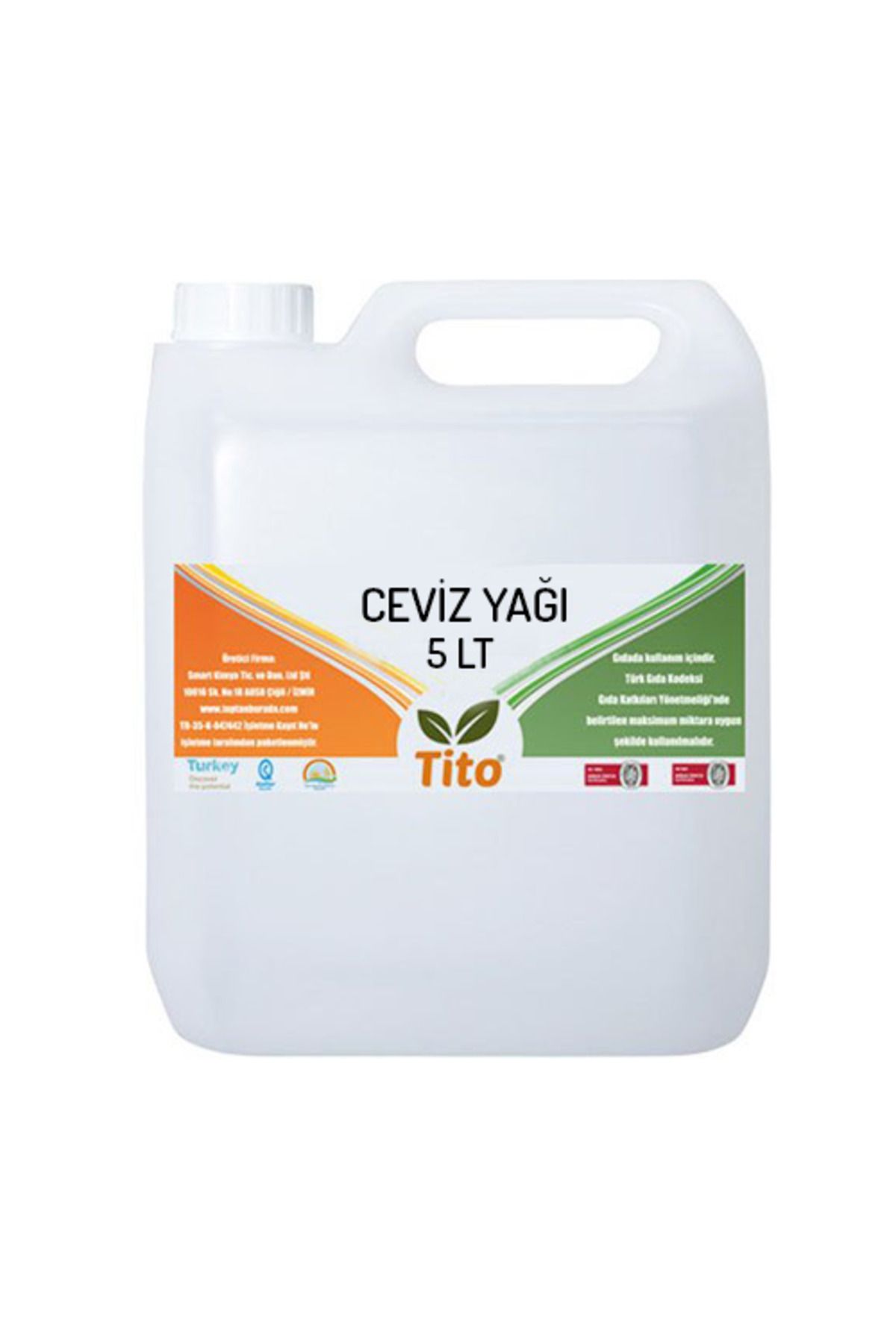 tito Ceviz Yağı Soğuk Sıkım 5 Litre