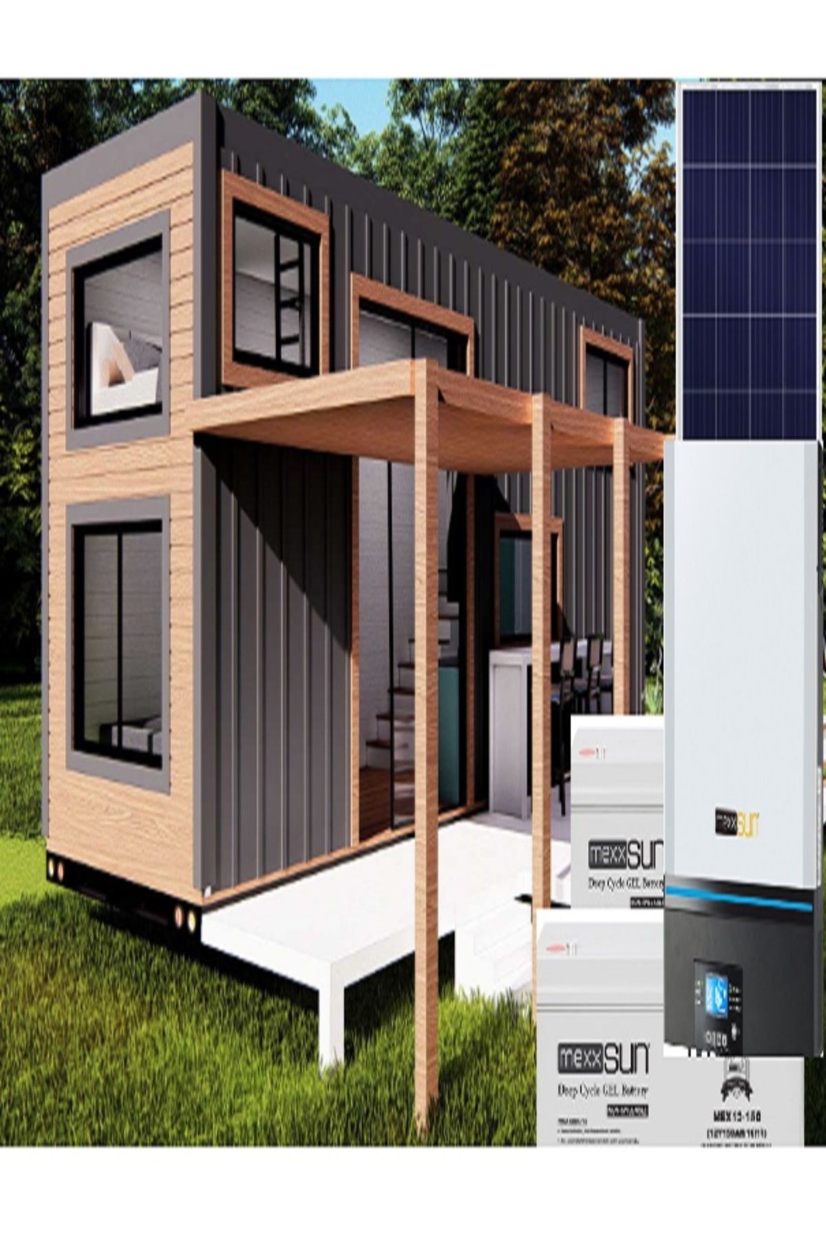 MEXXSUN Bağ Evi / Tiny House Güneş Enerji Sistemi Paket 5500W