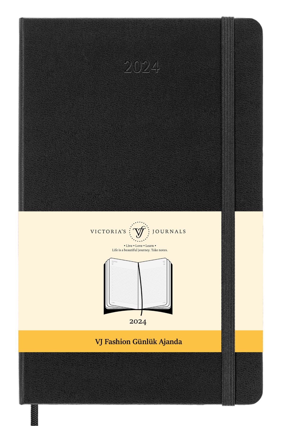 Victoria's Journals Classic Esnek Vegan Deri 2024 Günlük Ajanda 13x21