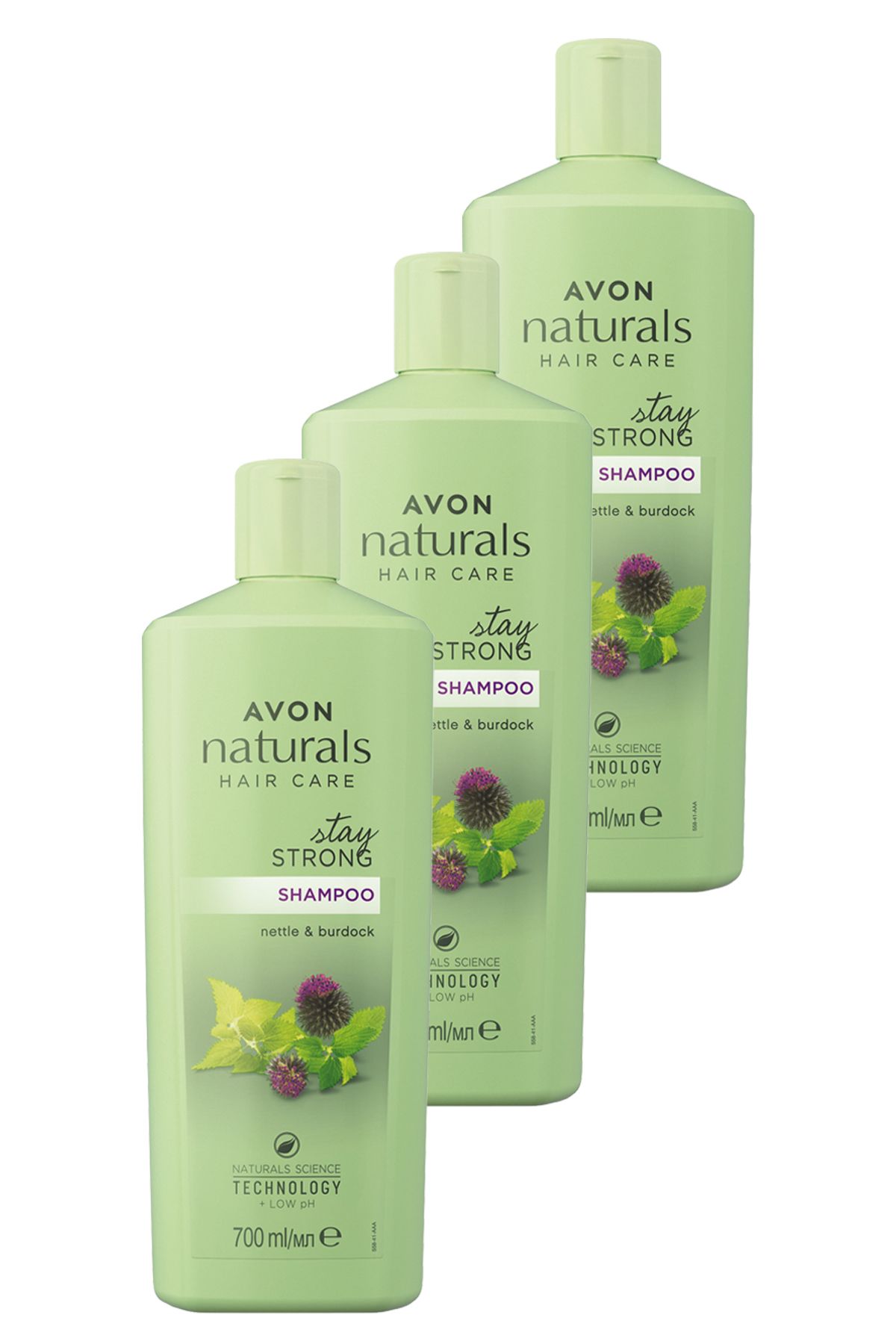 Avon Naturals Isırgan Burdock Otu Özlü Şampuan 700 Ml. Üçlü Set