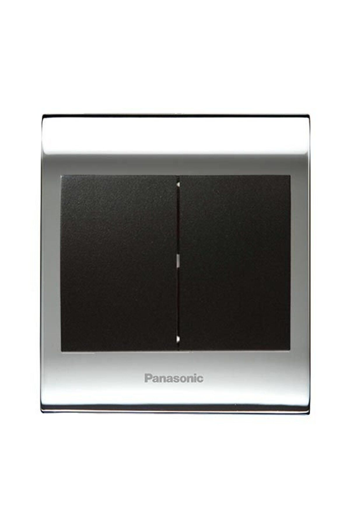 Panasonic Viko Panasonic Thea Blu İkili Anahtar, Çerçeve Chrome+Beyaz, Kapak Siyah