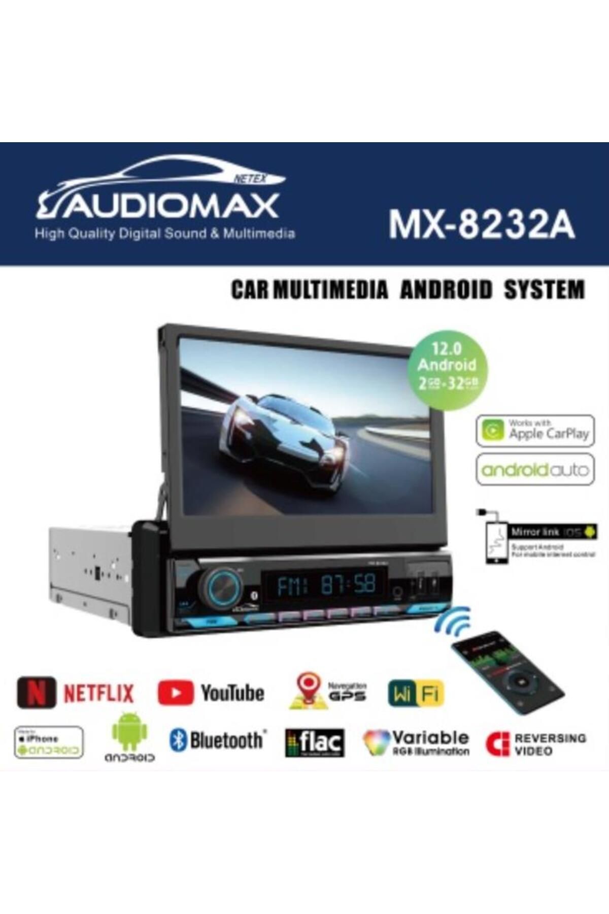 Audiomax Audiomax 2GB RAM 32GB ROM Android Indash Oto Teyp Carplay+Android Auto