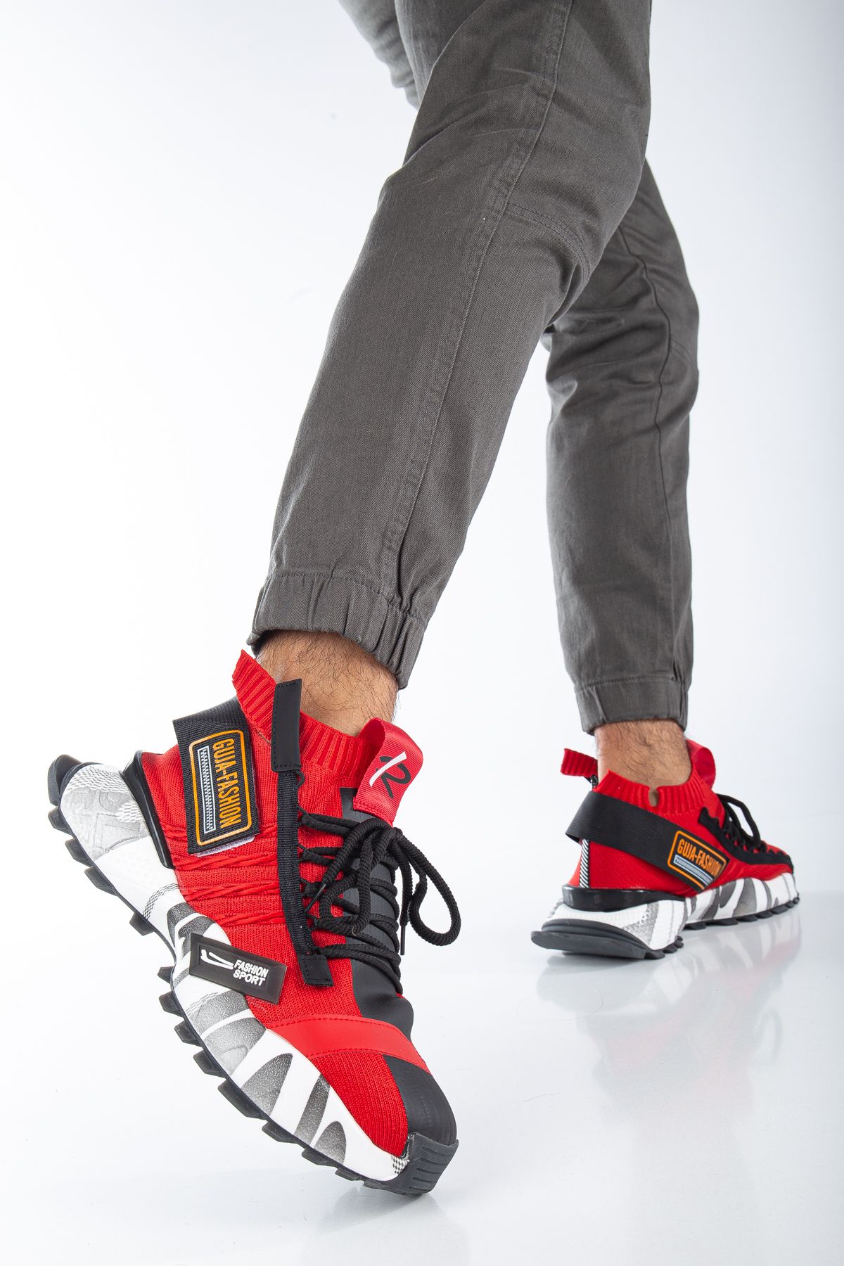 Guja Yeni Sezon 23y637 Off-white Stili Erkek Günlük Kırmızı Casual Spor Ayakkabı