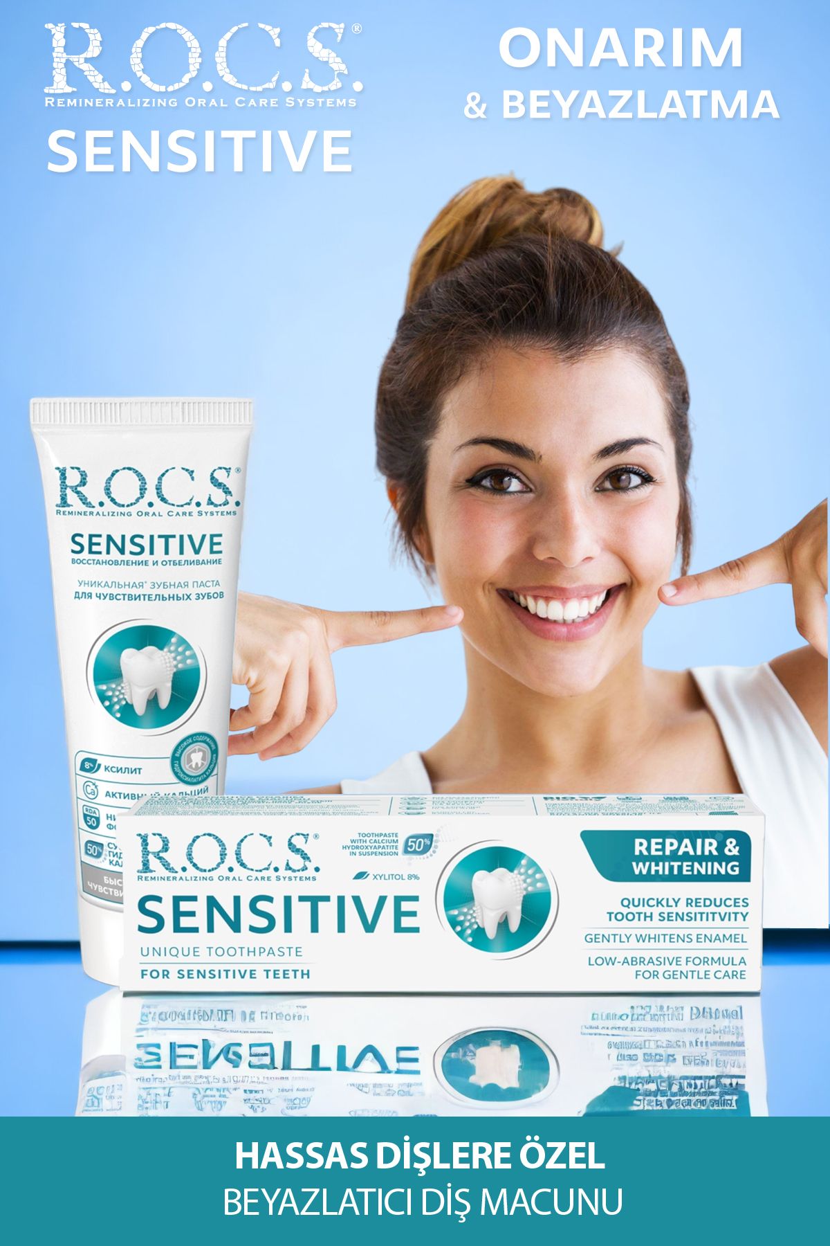 R.O.C.S. Rocs Sensitive Diş Macunu Onarım Ve Beyazlatma 94g