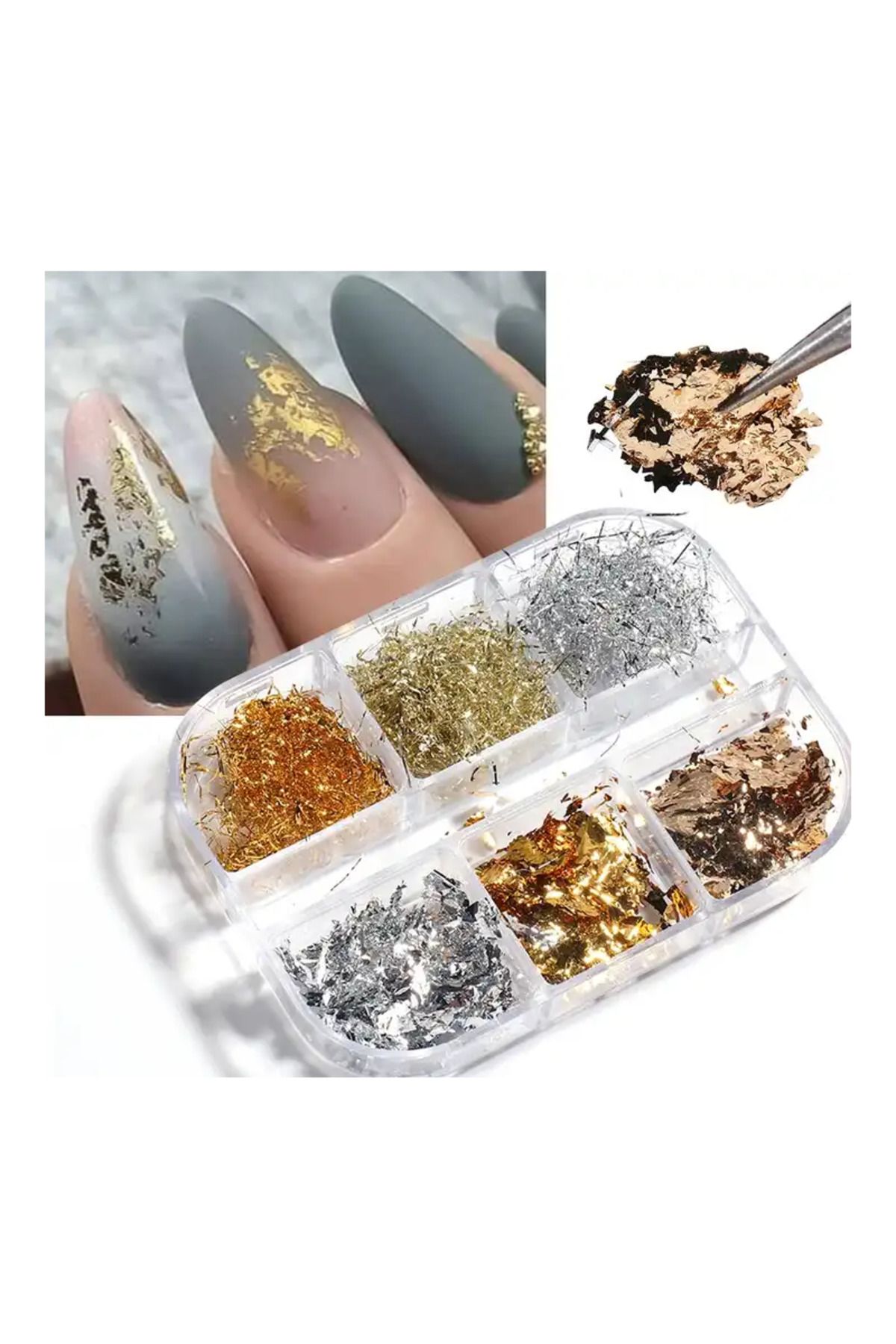 Venalisa 6'lı Tırnak Folyo Parçaları Tırnak Süsleme Nail Art