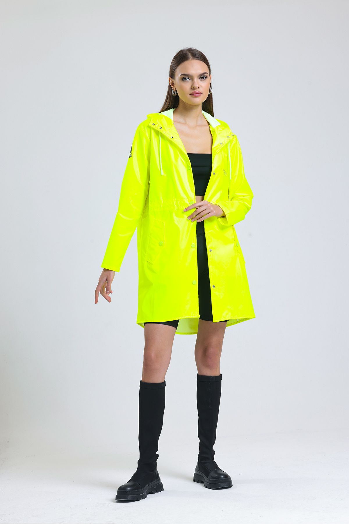 T Rain Stay Dry Neon Sarı Kadın Yağmurluk