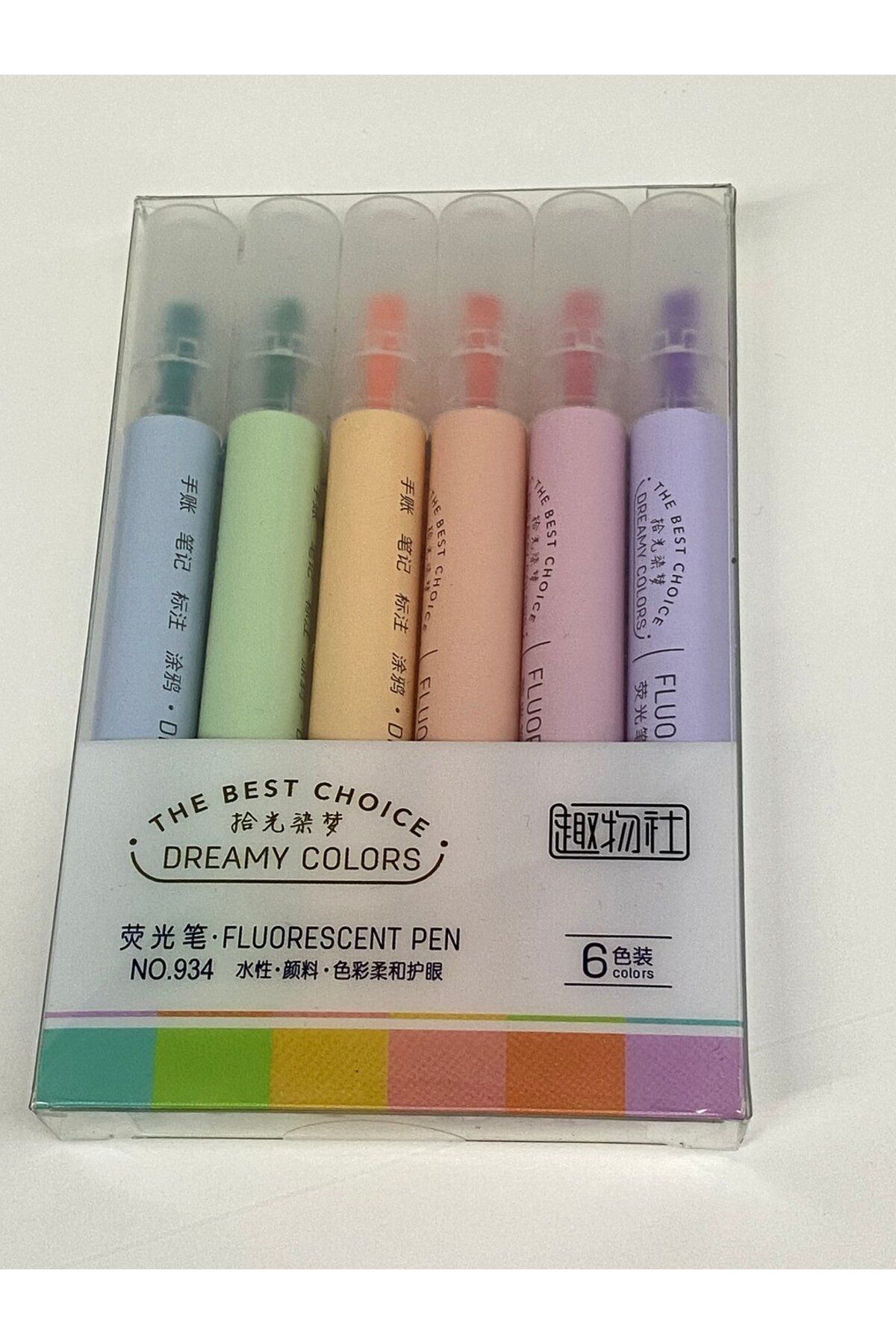 Concord Mini Pastel Renk 6'lı Fosforlu Kalem Set