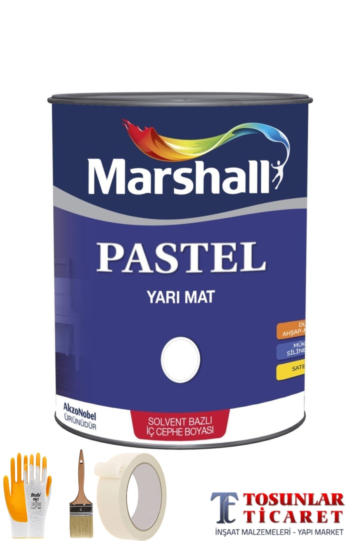 Marshall PASTEL YARI MAT SENTETİK BOYA BEYAZ 2.5 LT