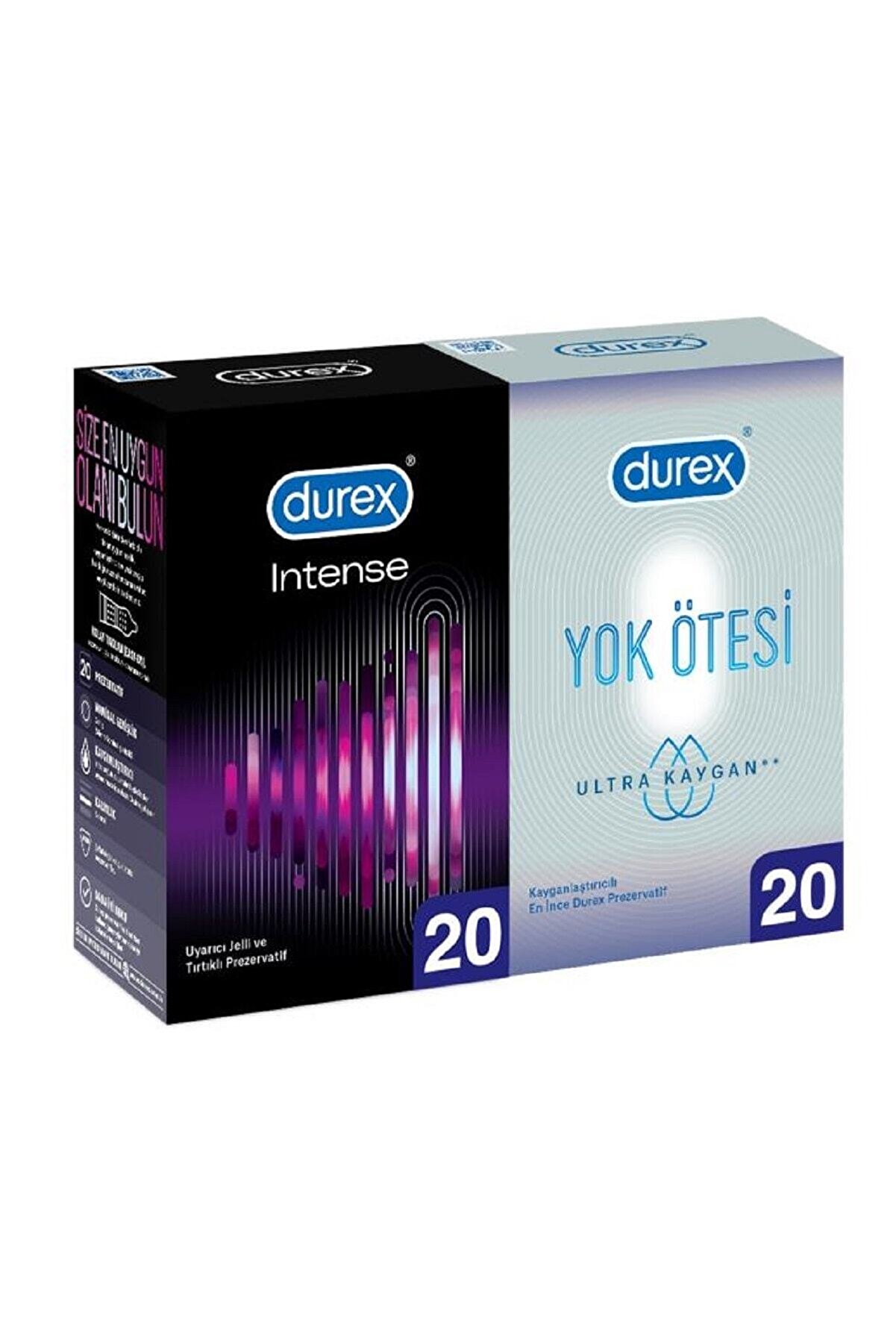 Durex Intense 20’li + Durex Yok Ötesi Ultra Kaygan 20’li Prezervatif Avantaj Paketi