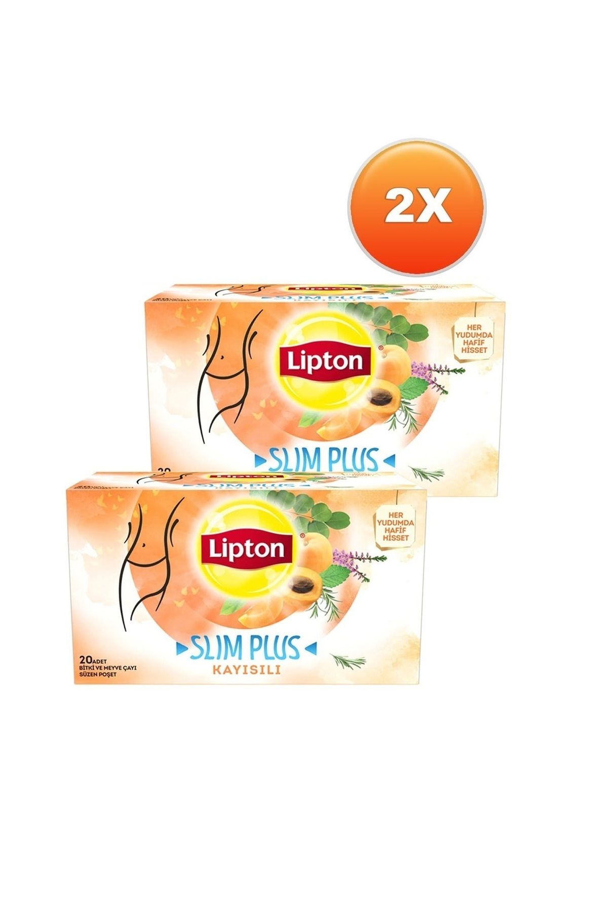Lipton Slim Plus Kayısılı 20'li ( 2 Adet)