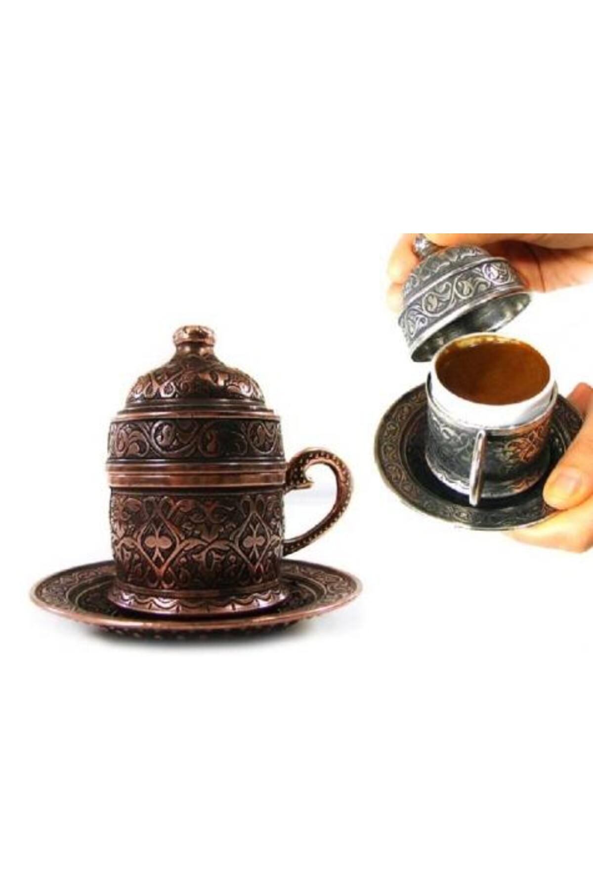 ÇERÇİCİ Osmanlı Motifli Kahve Fincanı Bakır