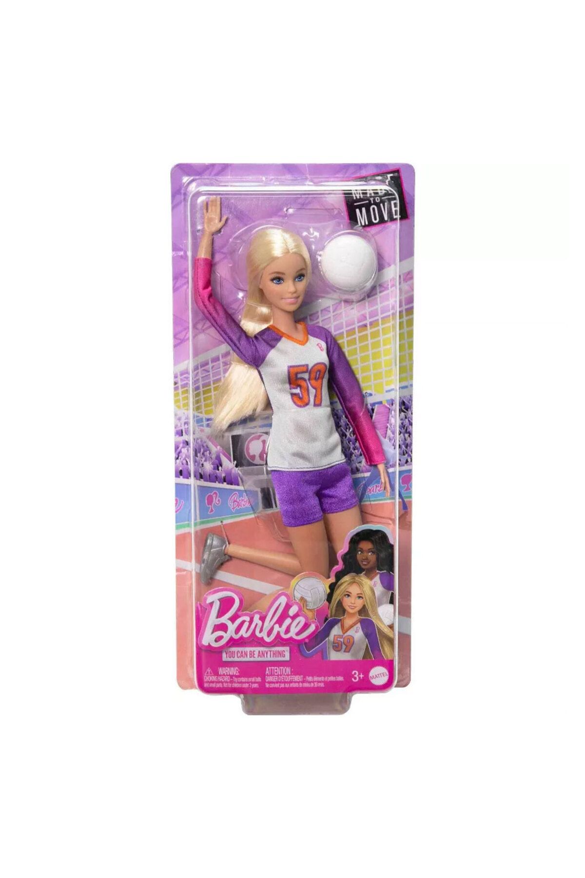 Barbie Articulated Sports Doll Volleyball HKT71-HKT72