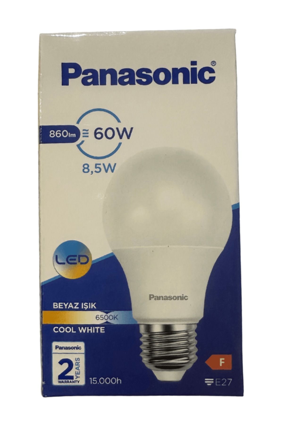 Panasonic 8.5W (60W) 6500K (Beyaz Işık) E27 Duylu Led Ampul