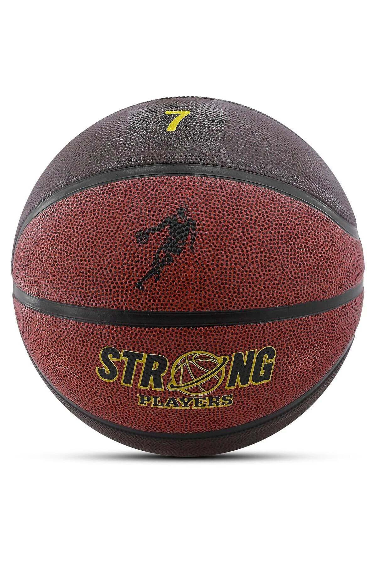 Ozsport Basketbol Topu Pompa Hediyeli Dayanıklı X-Super İç Dış Mekan Koyu Kahverengi 7 Numara