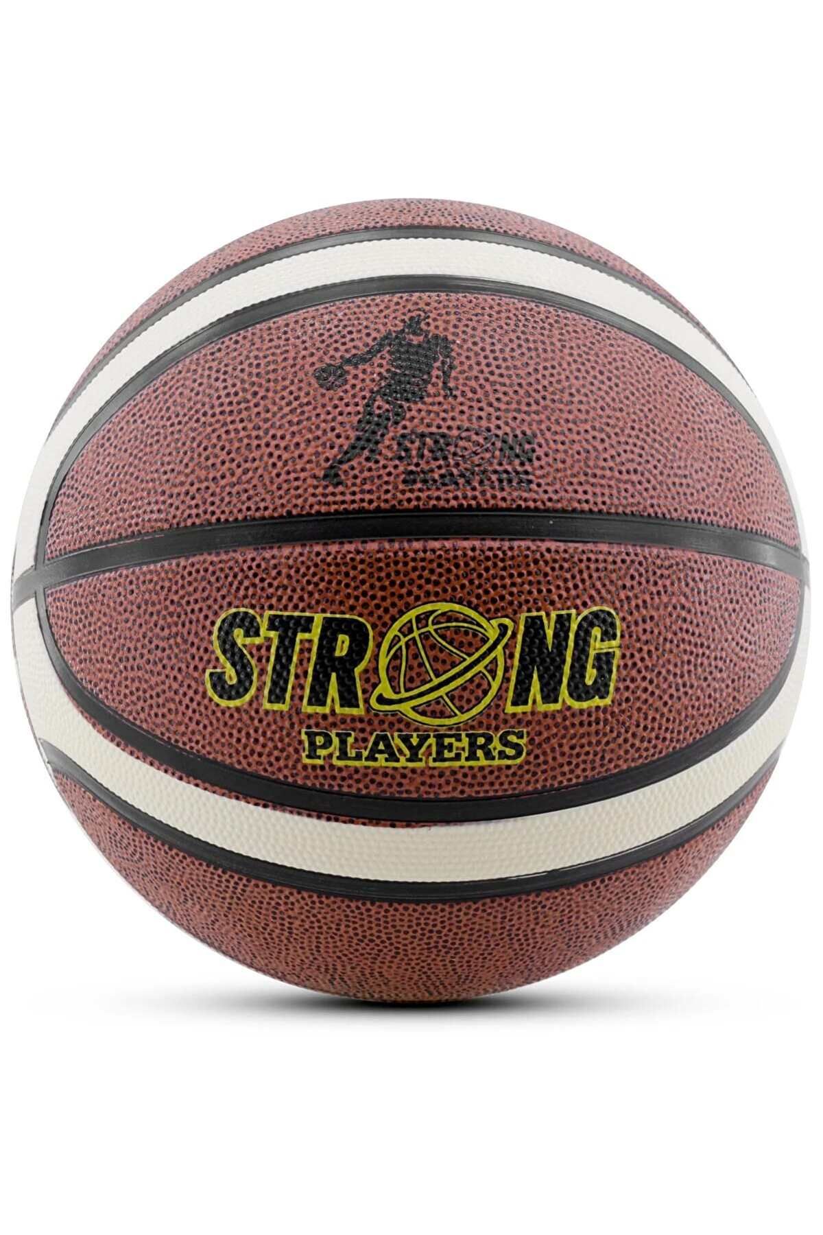 Ozsport Basketbol Topu Pompa Hediyeli Dayanıklı X-Super İç Dış Mekan Pompalı Kahverengi 6 Numara